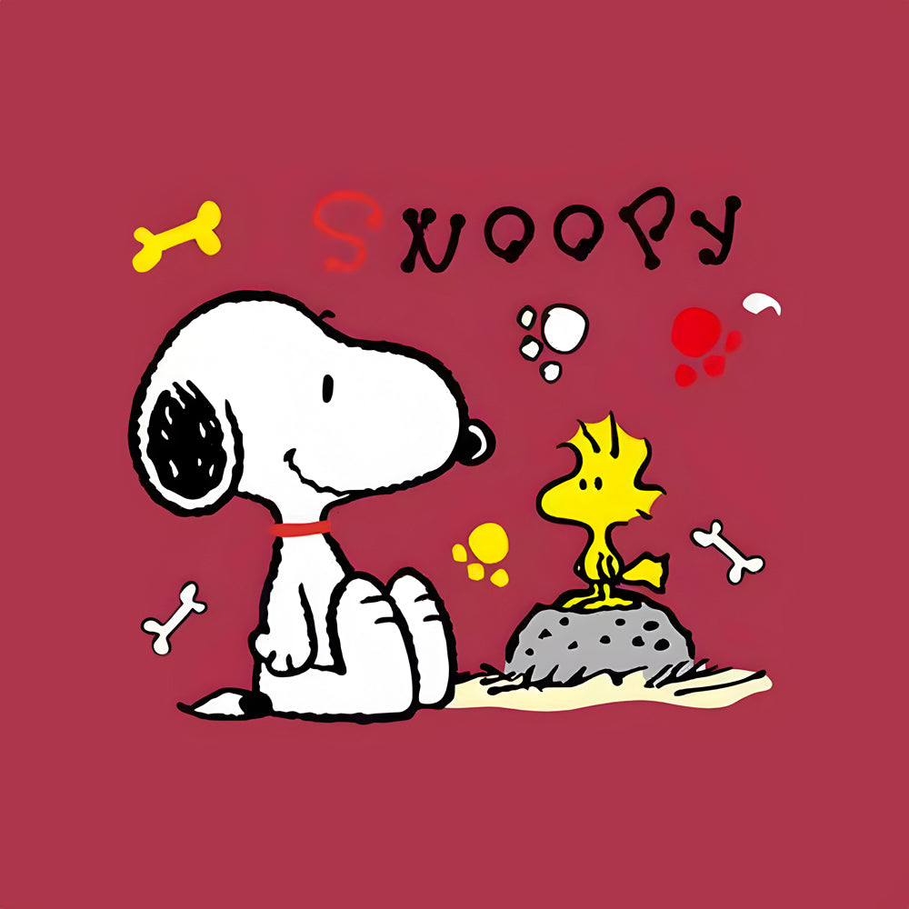 Tableau Snoopy et Woodstock - Cadre mural ludique - Fabulartz.fr