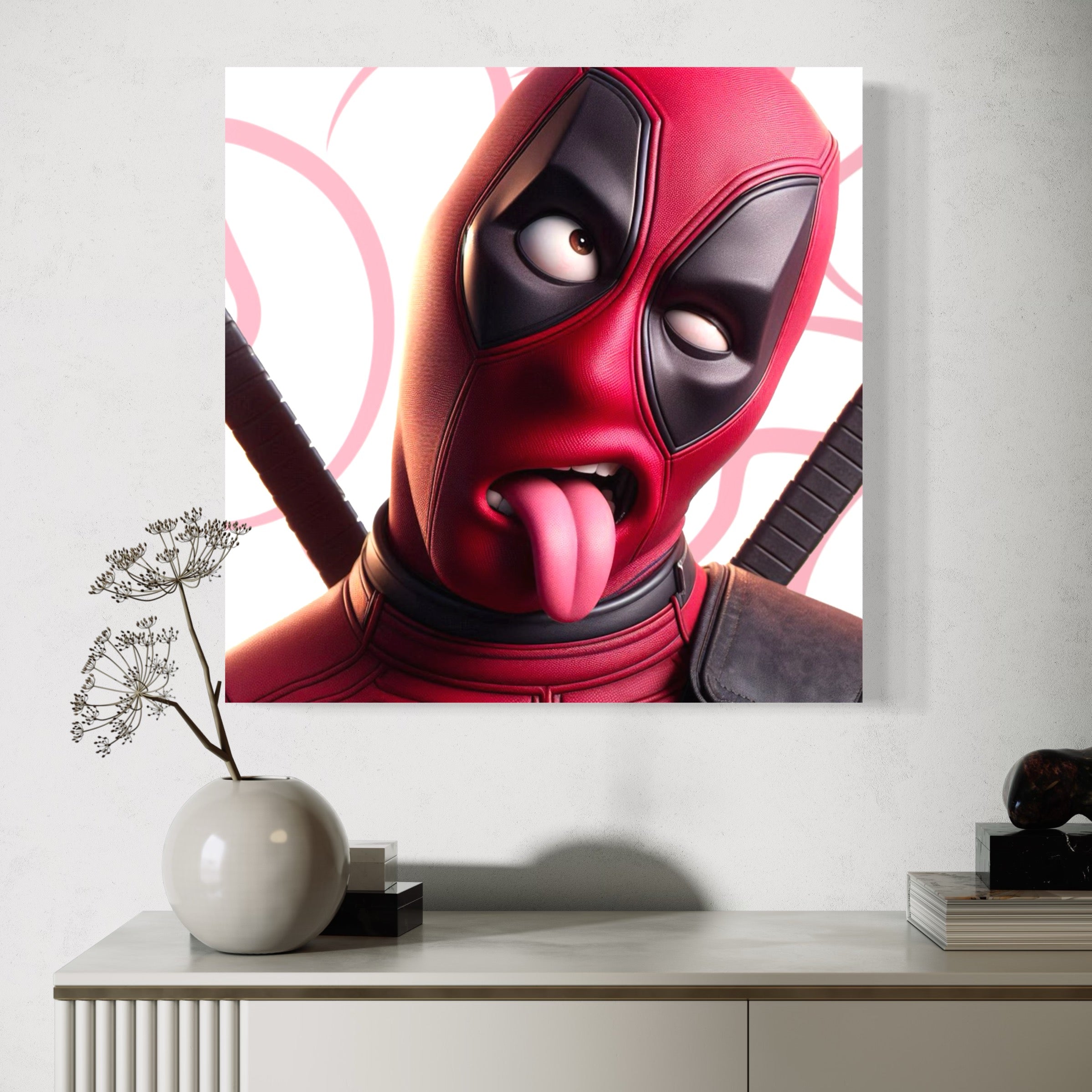 Tableau Portrait Deadpool Décontracté - Décoration Murale Moderne - Fabulartz.fr