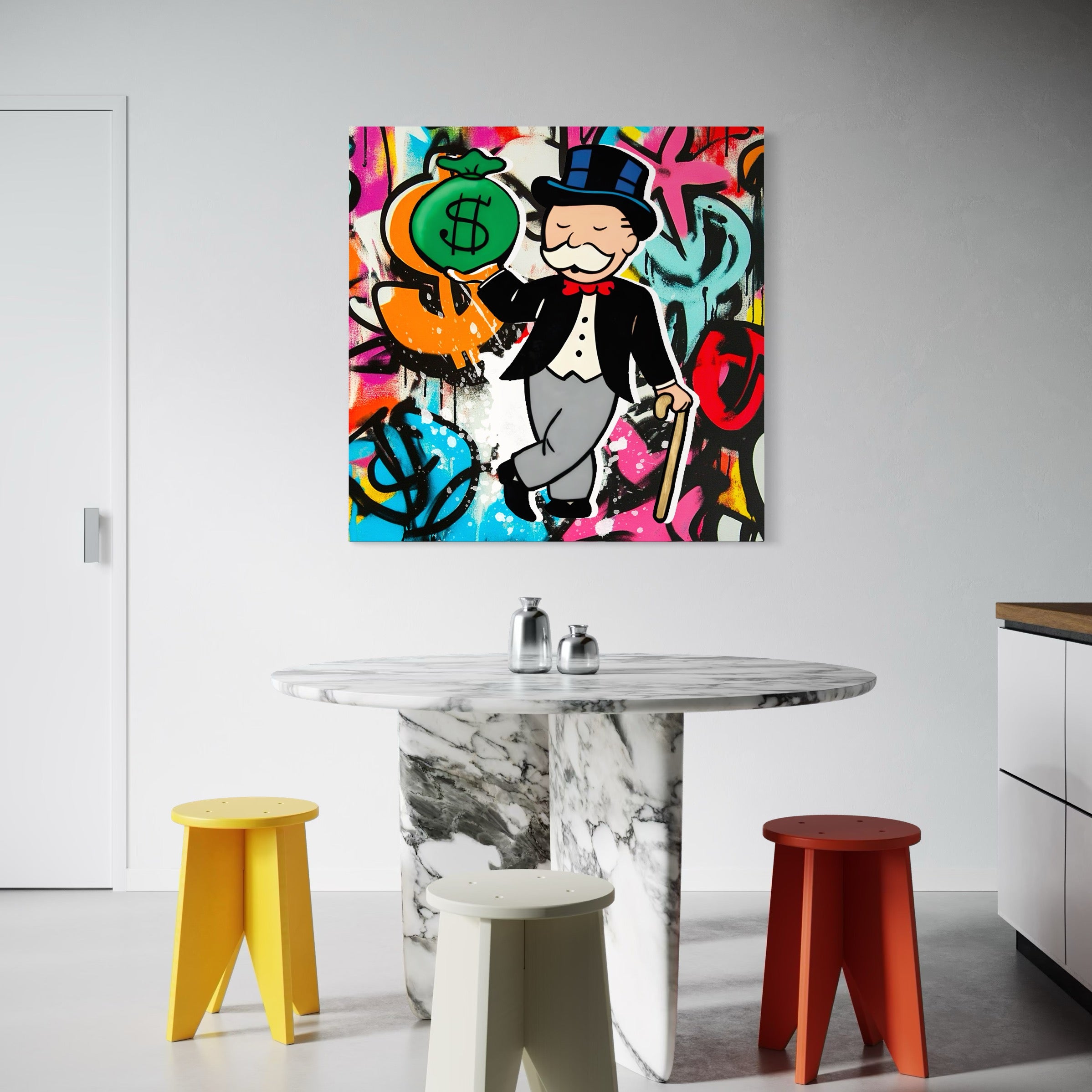 Tableau Monopoly Sac Dollar – Décoration Murale Design - Fabulartz.fr