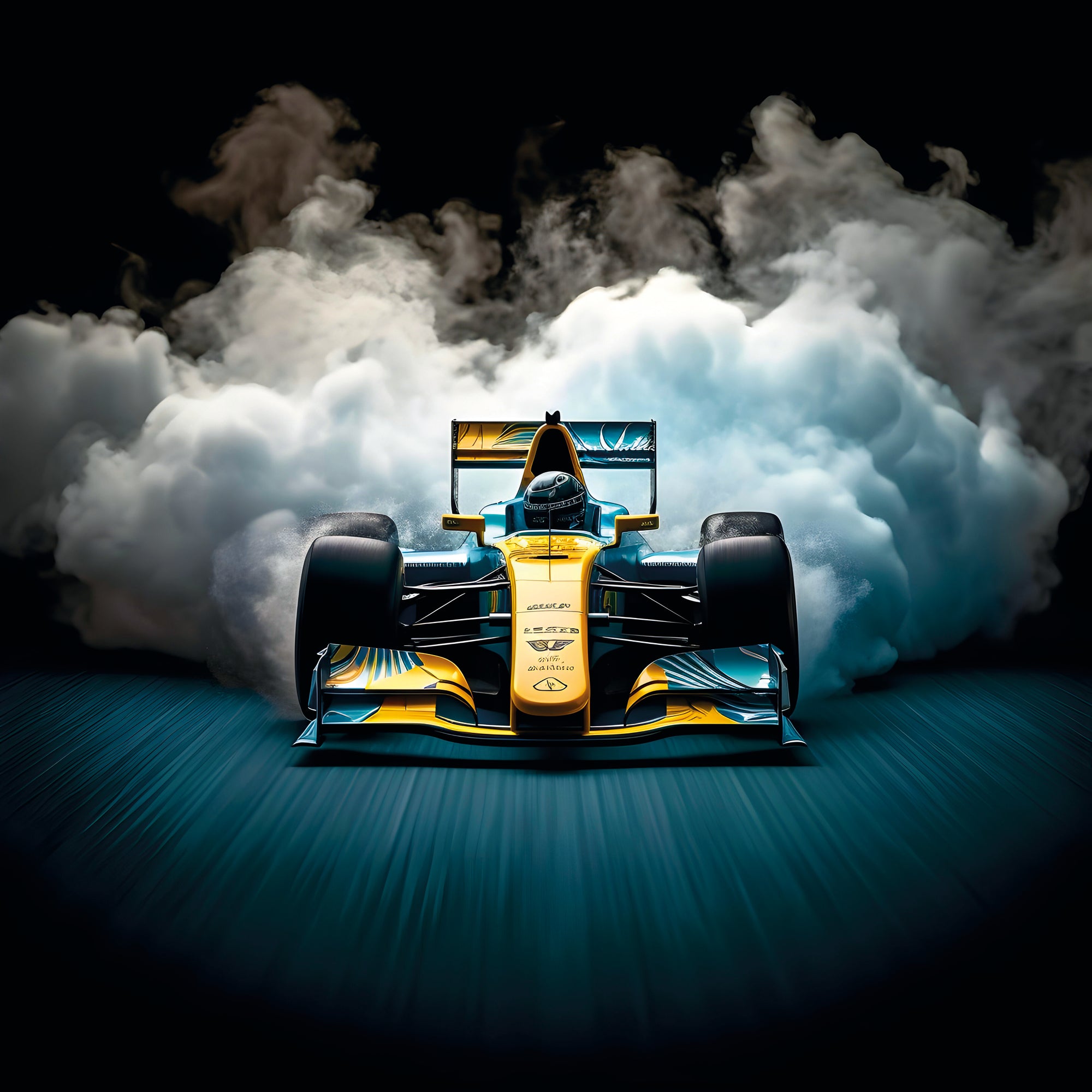 Tableau Formule 1 Monoplace Bleu - Déco Murale Moderne - Fabulartz.fr