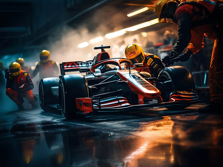 Tableau Formule 1 Arrêt Au Stand - Cadre Mural Design