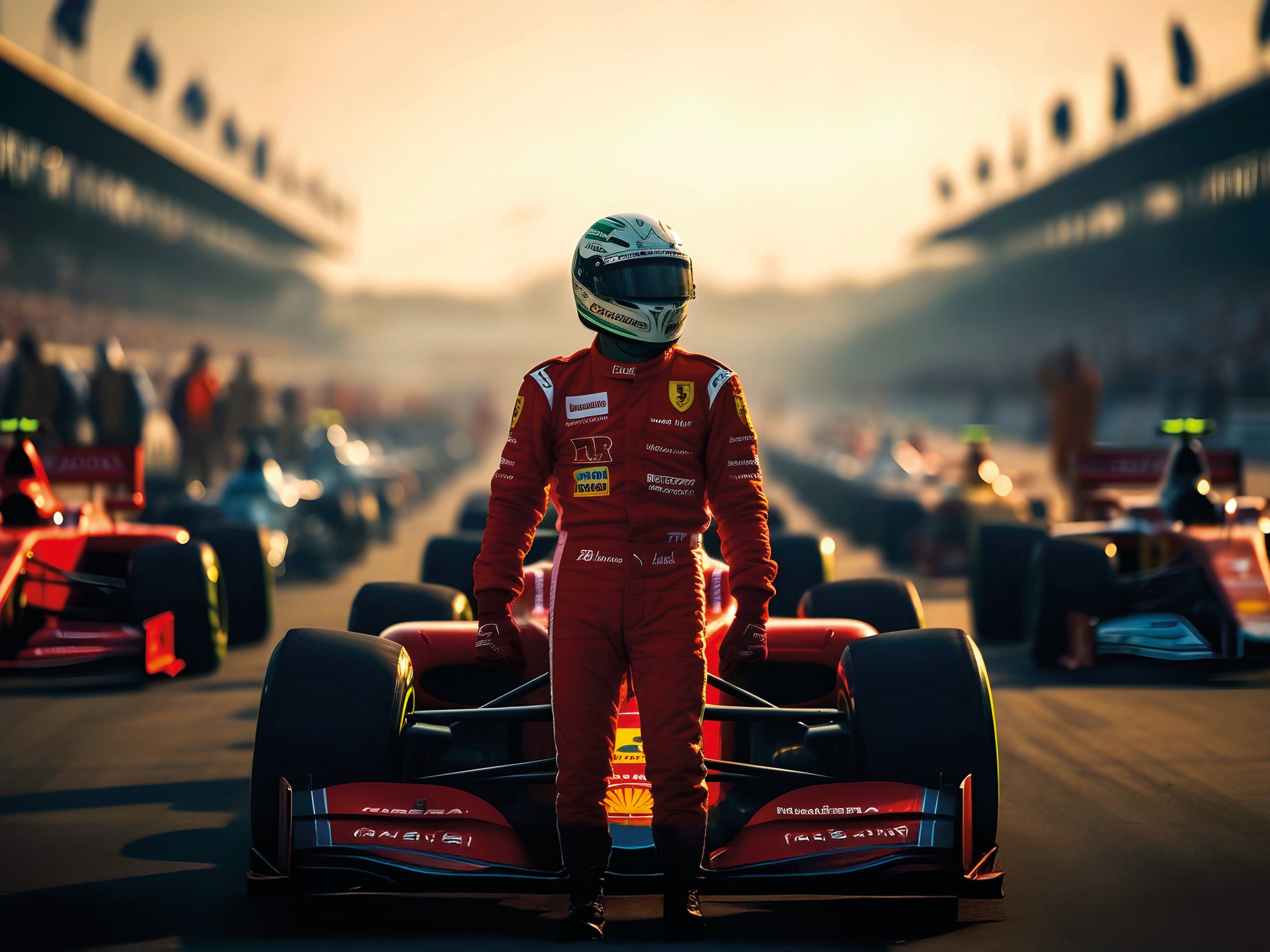 Tableau Formule 1 Pilote Ferrari - Décoration Murale Design - Fabulartz.fr