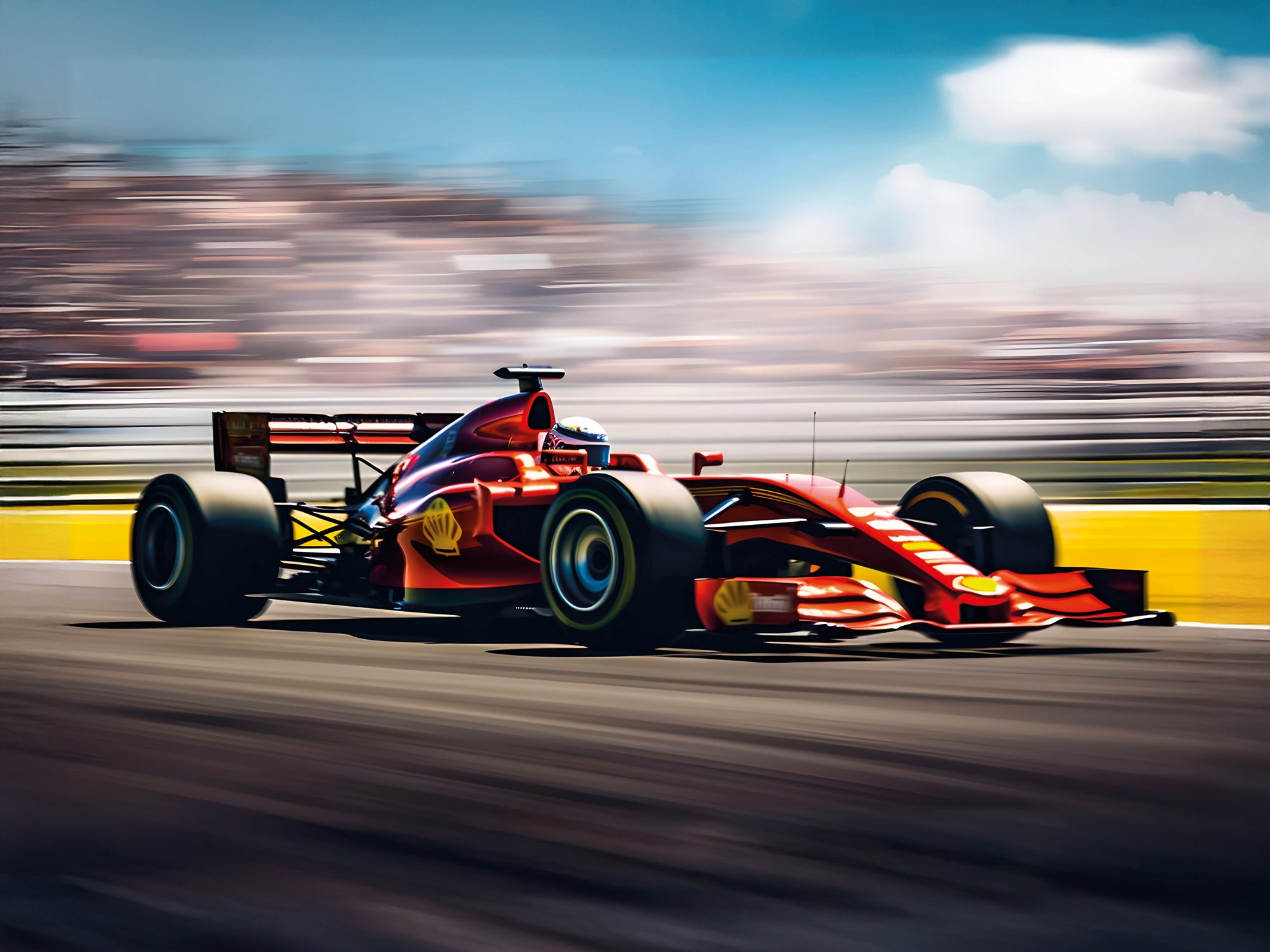 Tableau Formule 1 Ferrari Vitesse - Déco Murale Moderne - Fabulartz.fr