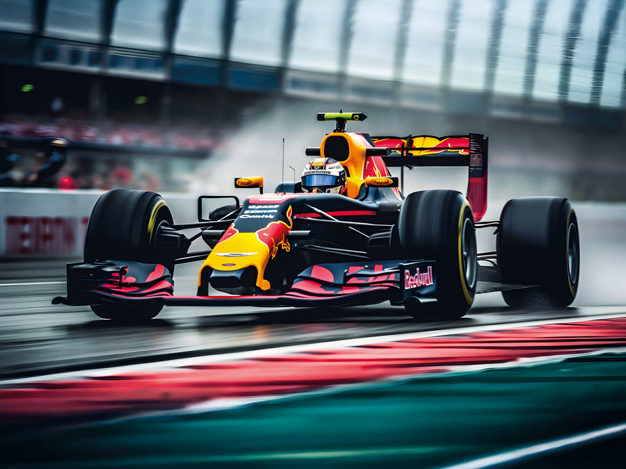 Formula 1 Red Bull in azione - Arte murale di design