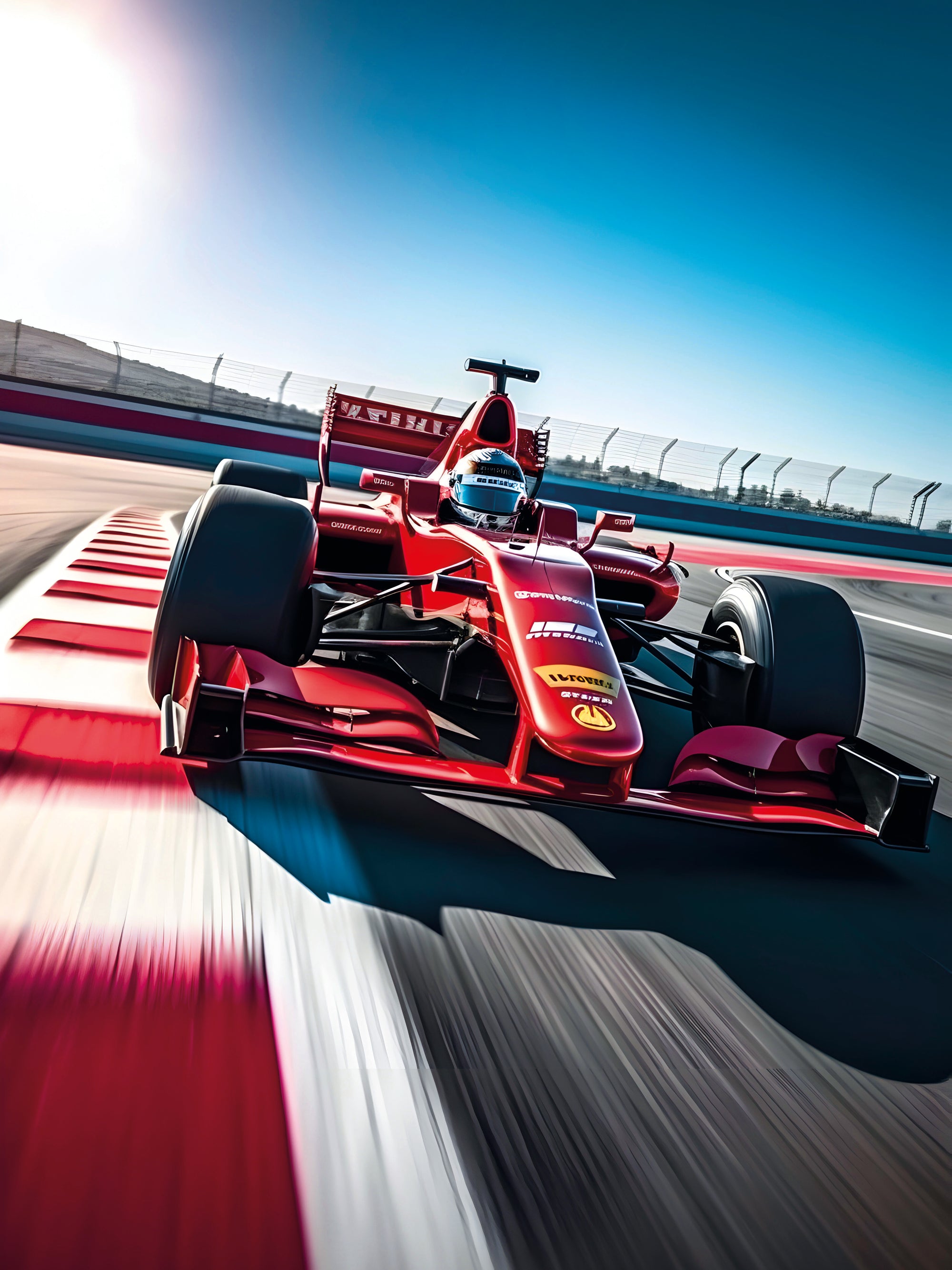 Tableau Formule 1 Ferrari Circuit - Décoration Murale Design - Fabulartz.fr