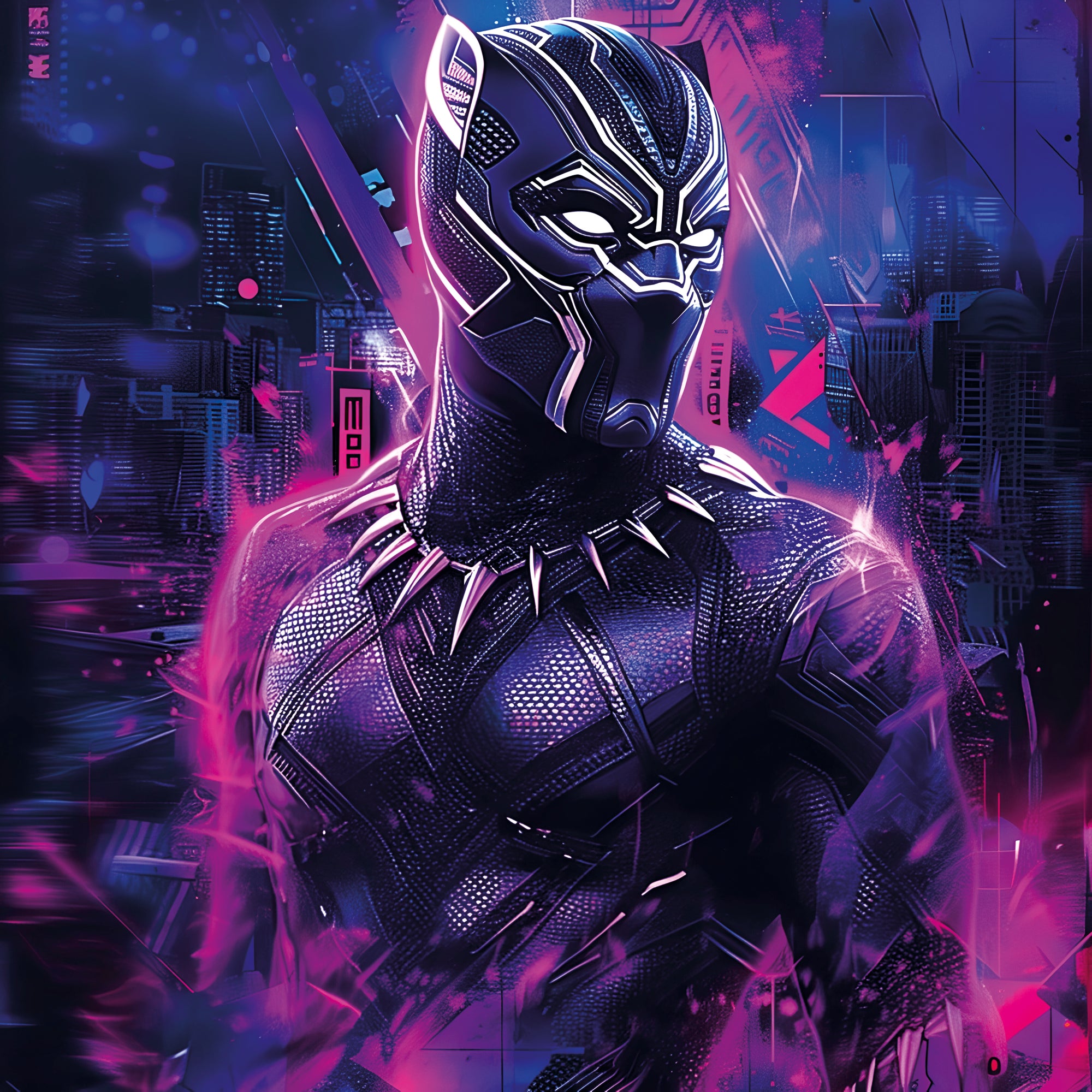 Tableau Black Panther City - Fabulartz.fr