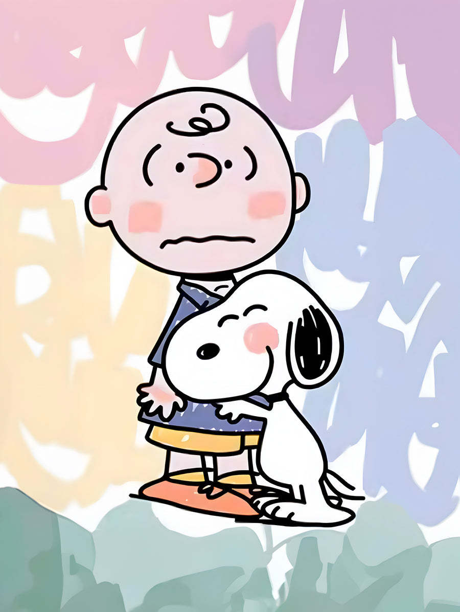 Painting Snoopy Friendship Hug - Cadre Déco Familial