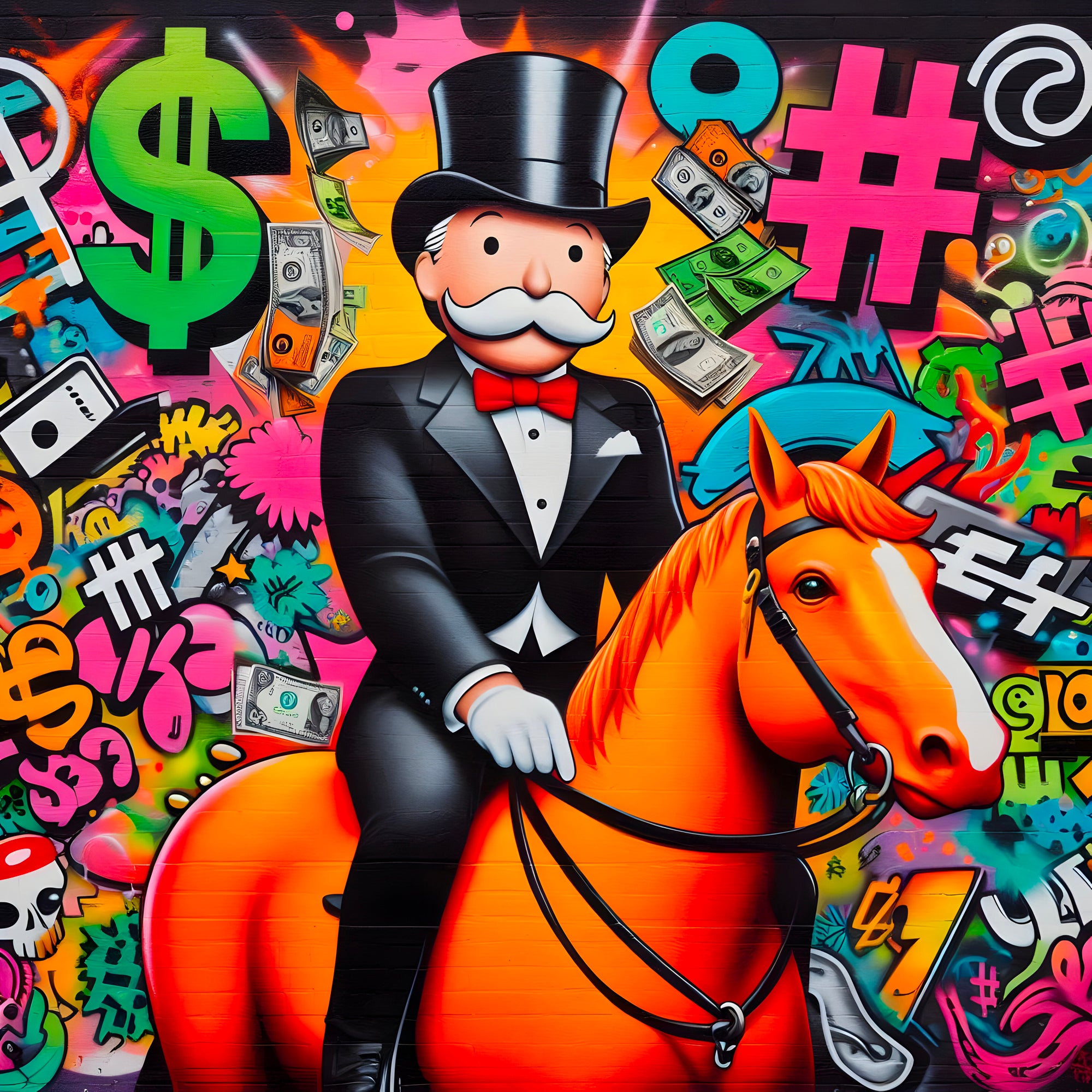 Tableau Monopoly Cavalier – Décoration Murale Design - Fabulartz.fr