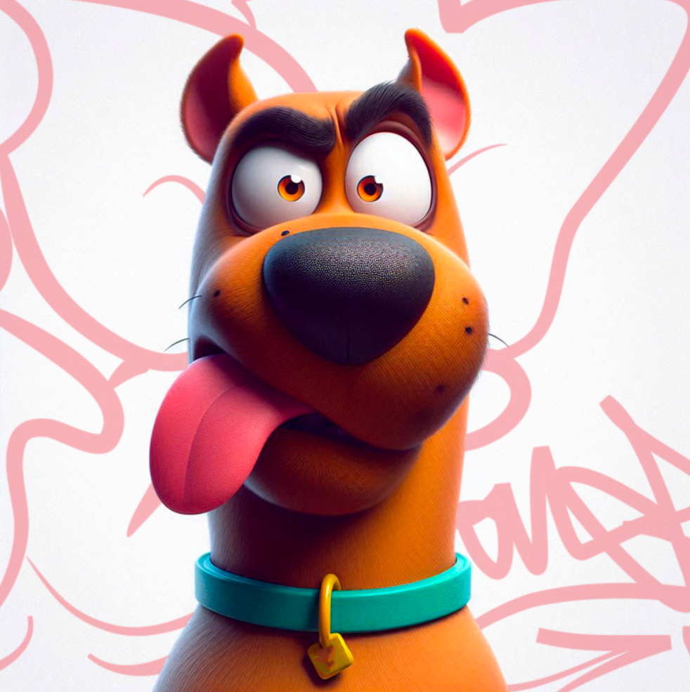 Tableau Portrait Scooby-Doo Expressif - Déco Murale Design - Fabulartz.fr