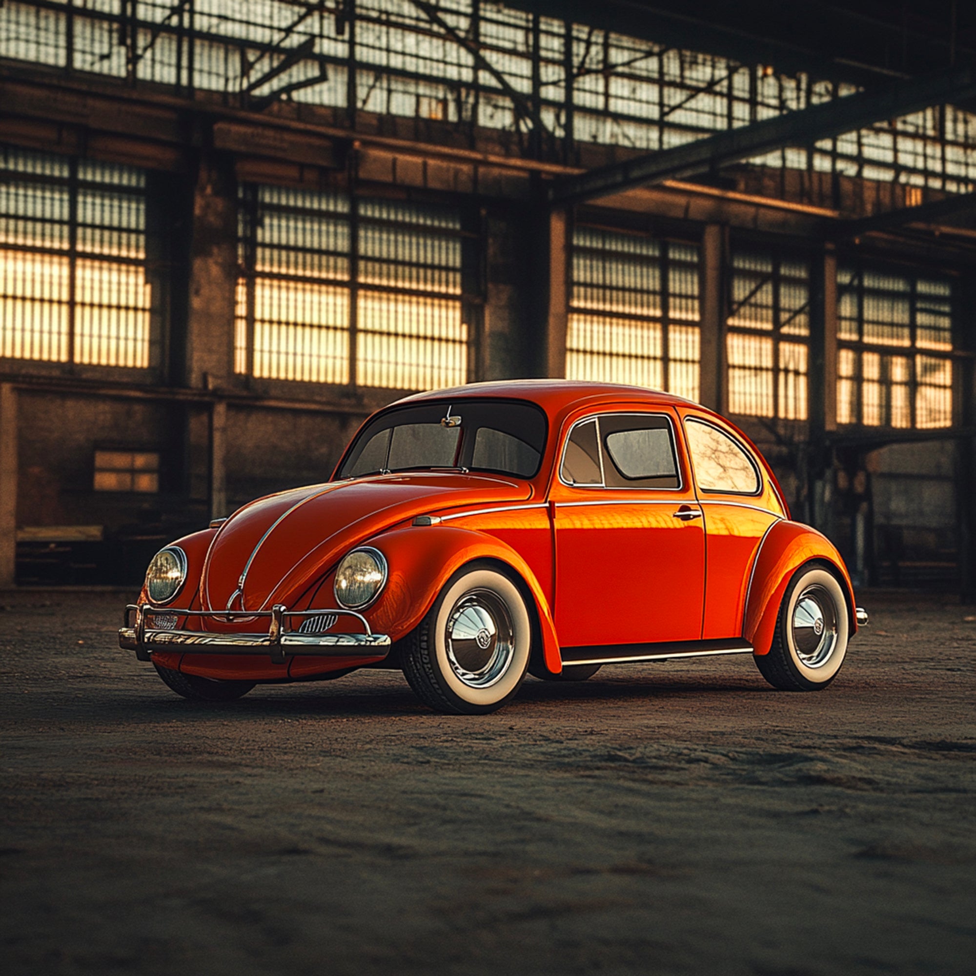Tableau Volkswagen Coccinelle Rouge - Déco Murale Moderne - Fabulartz.fr