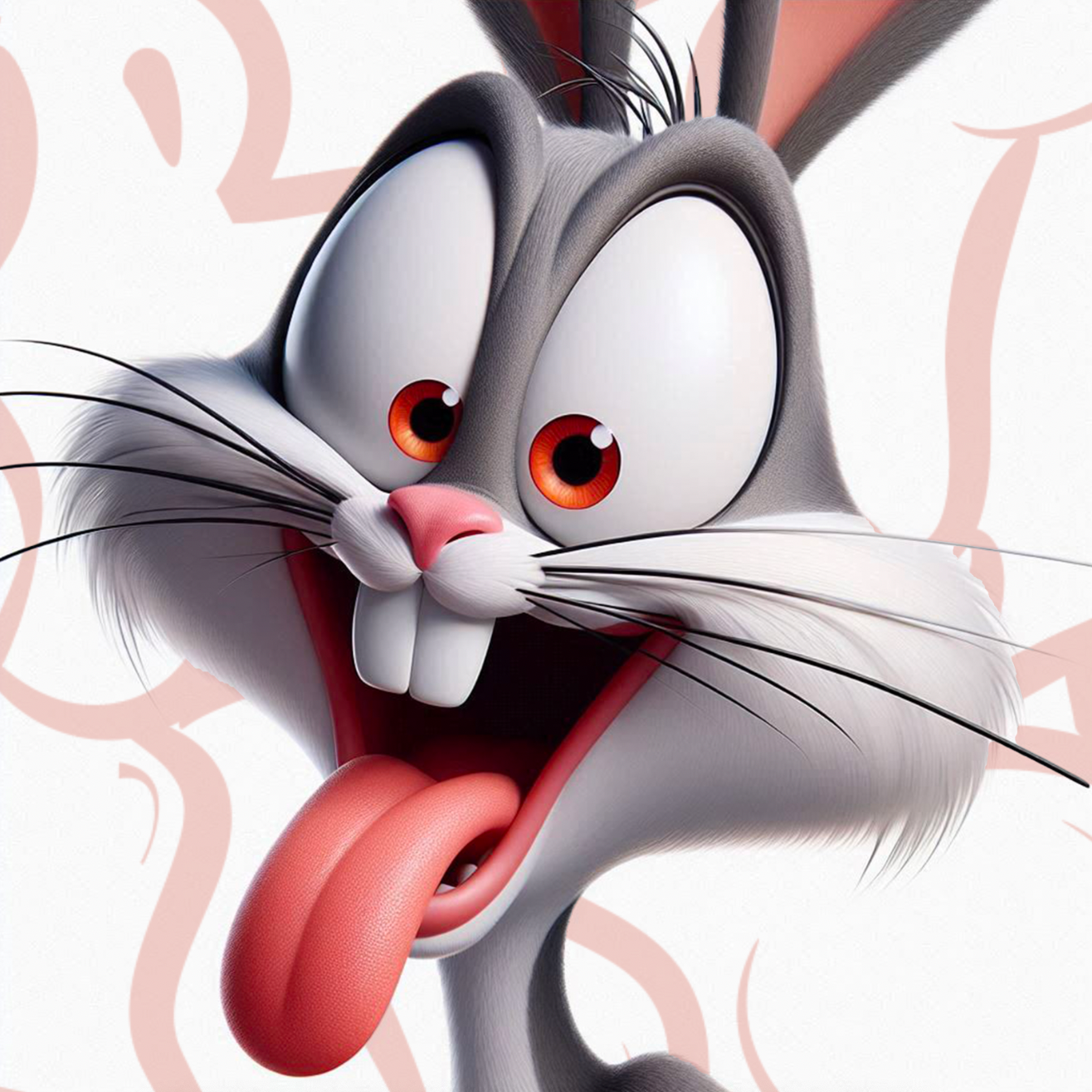 Tableau Portrait Bugs Bunny Amusé - Déco Murale Moderne - Fabulartz.fr
