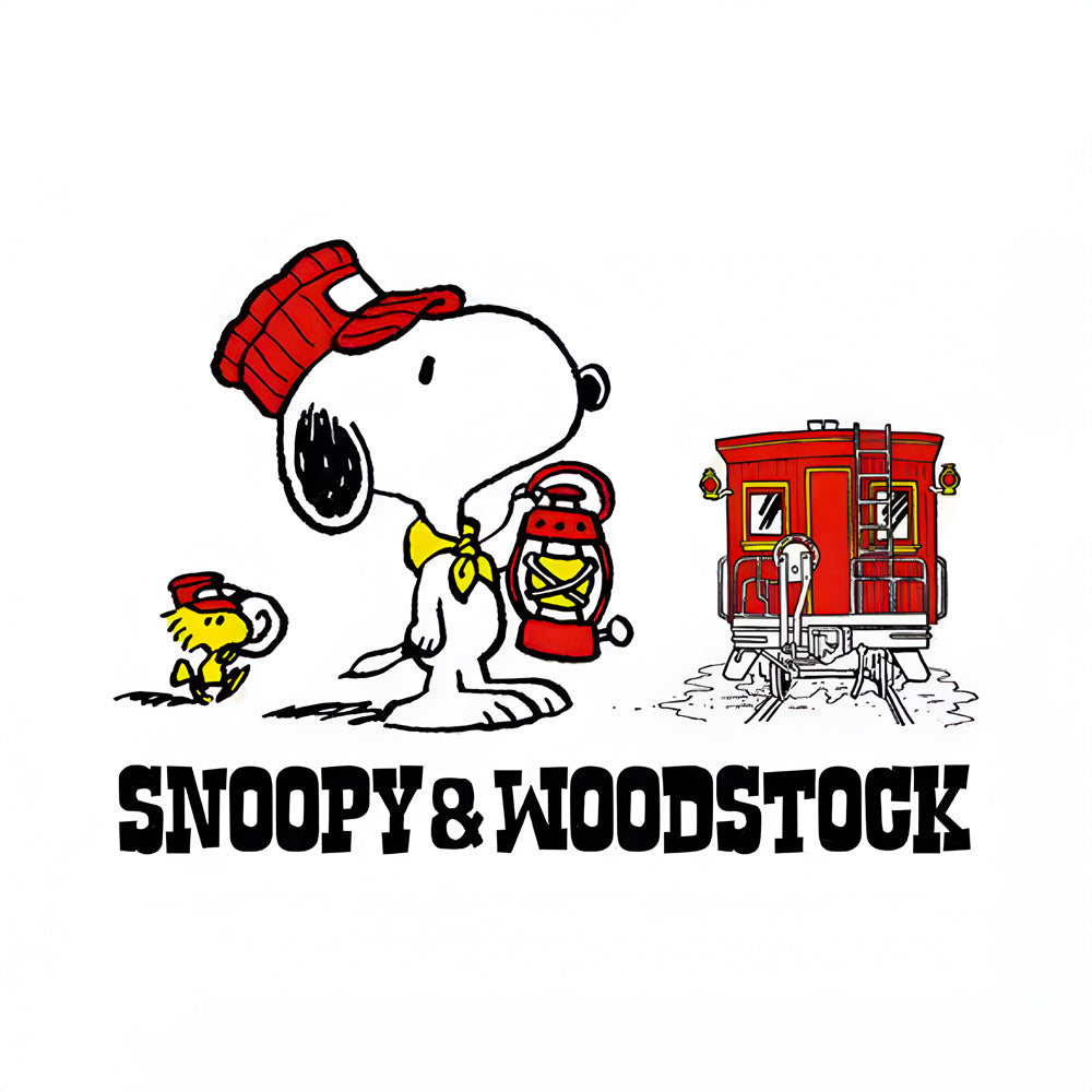 Tableau Snoopy & Woodstock Hall de Gare - Cadre mural - Fabulartz.fr