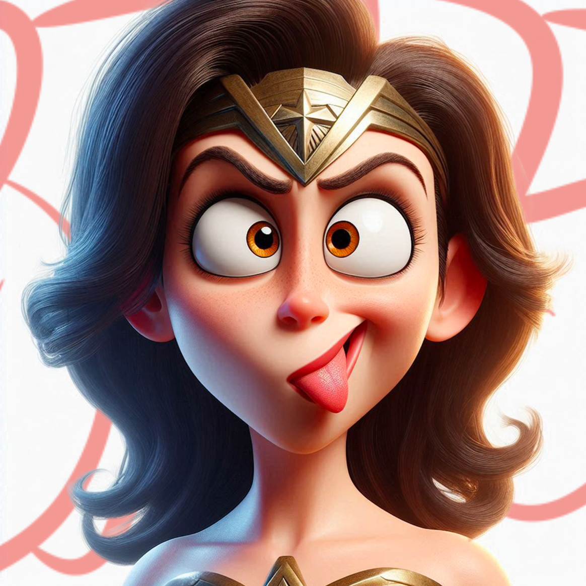 Tableau Portrait Wonder Woman Drôle - Déco Murale Moderne - Fabulartz.fr