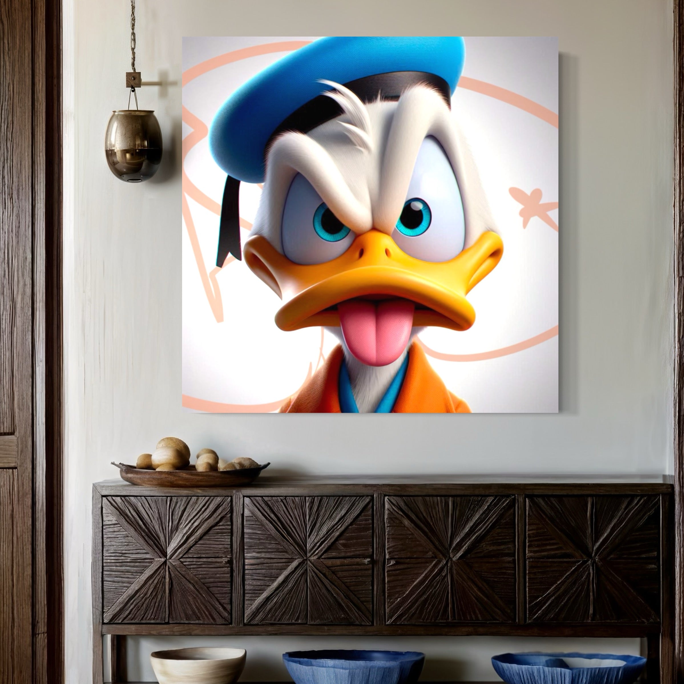 Tableau Portrait Donald Enervé - Déco Murale Moderne - Fabulartz.fr