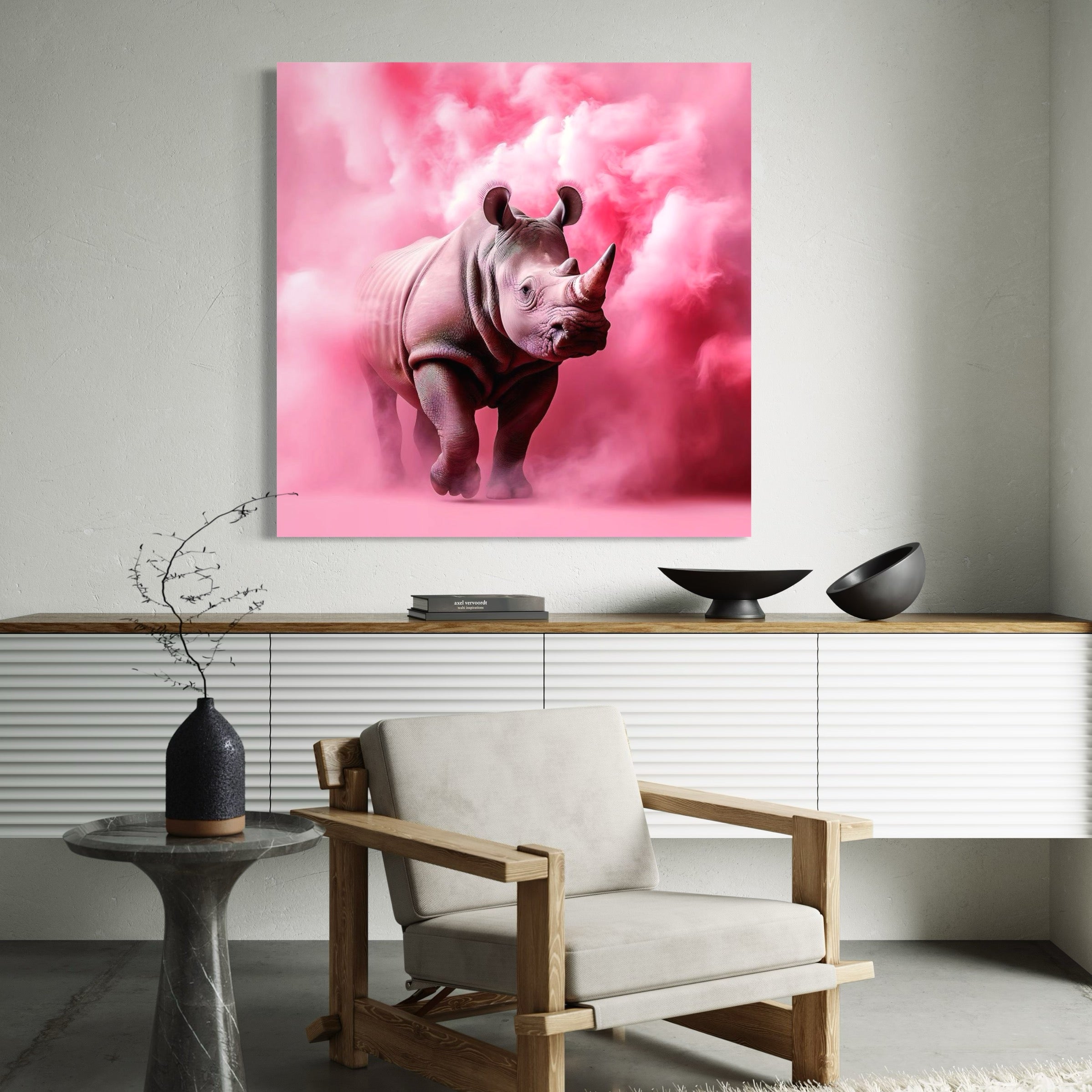 Tableau Photographie Sérénité Brume Rose - Déco Murale Design - Fabulartz.fr