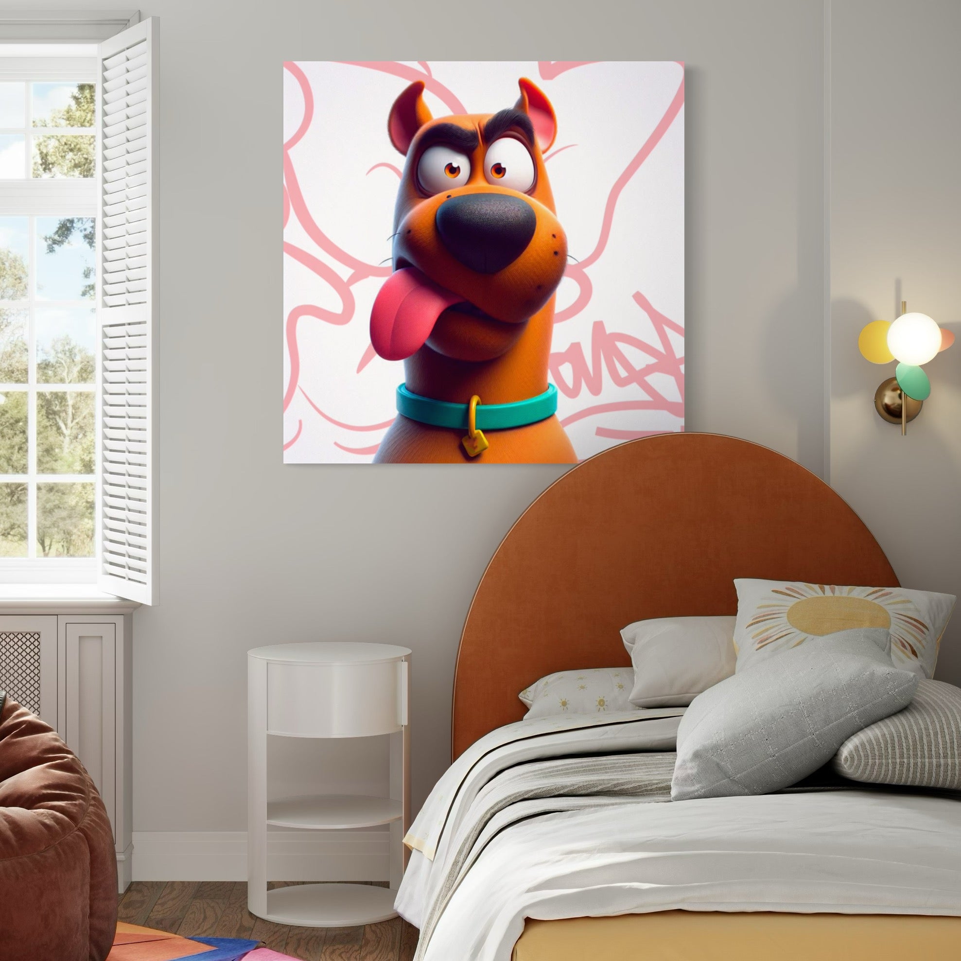 Tableau Portrait Scooby-Doo Expressif - Déco Murale Design - Fabulartz.fr