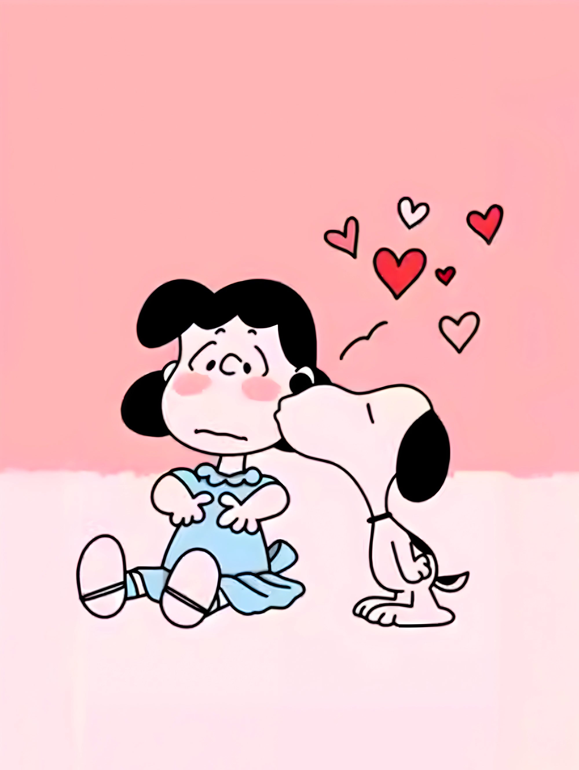 Tableau Snoopy Kiss - Déco Murale Romantique - Fabulartz.fr