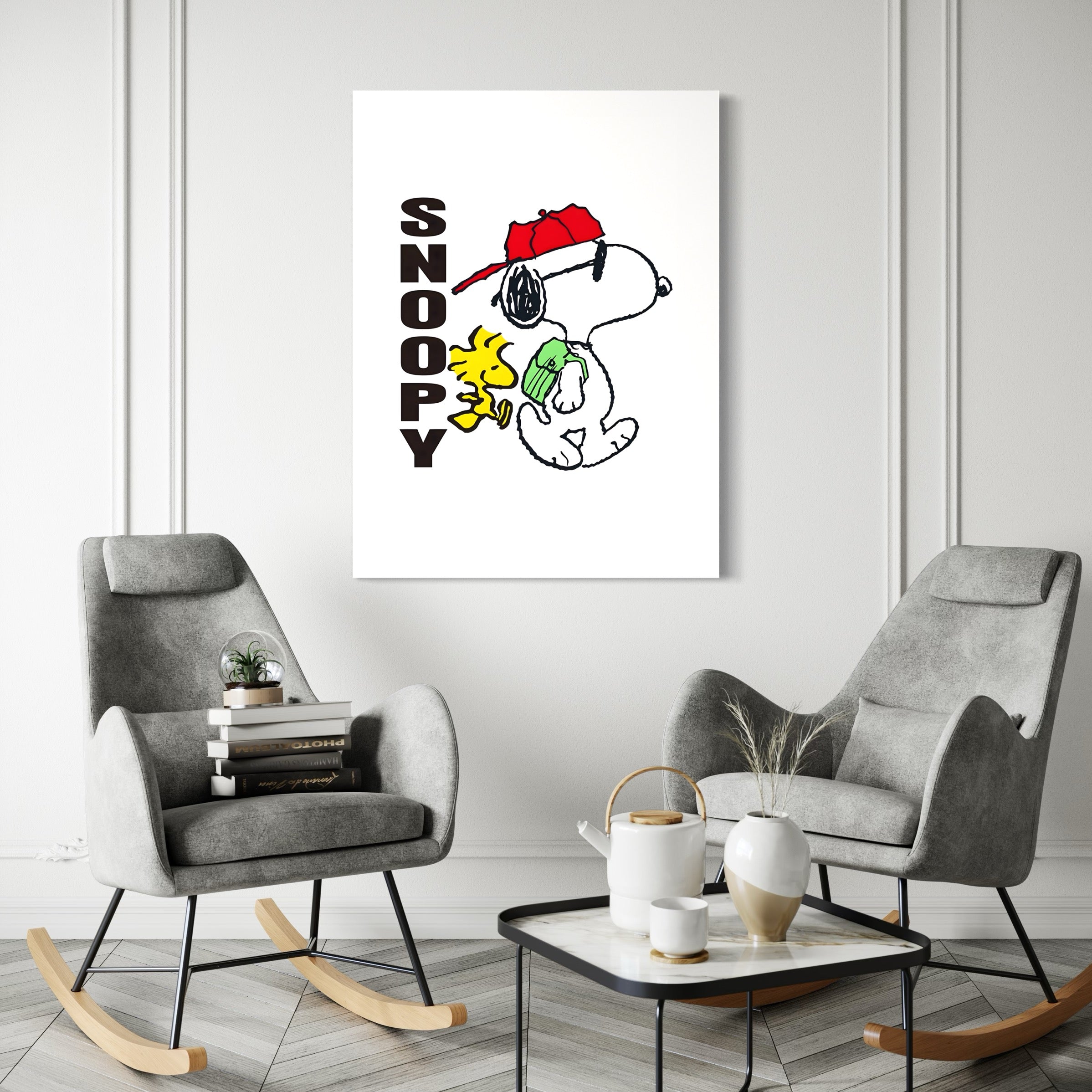 Tableau Snoopy Cool Style - Déco Murale Branchée - Fabulartz.fr