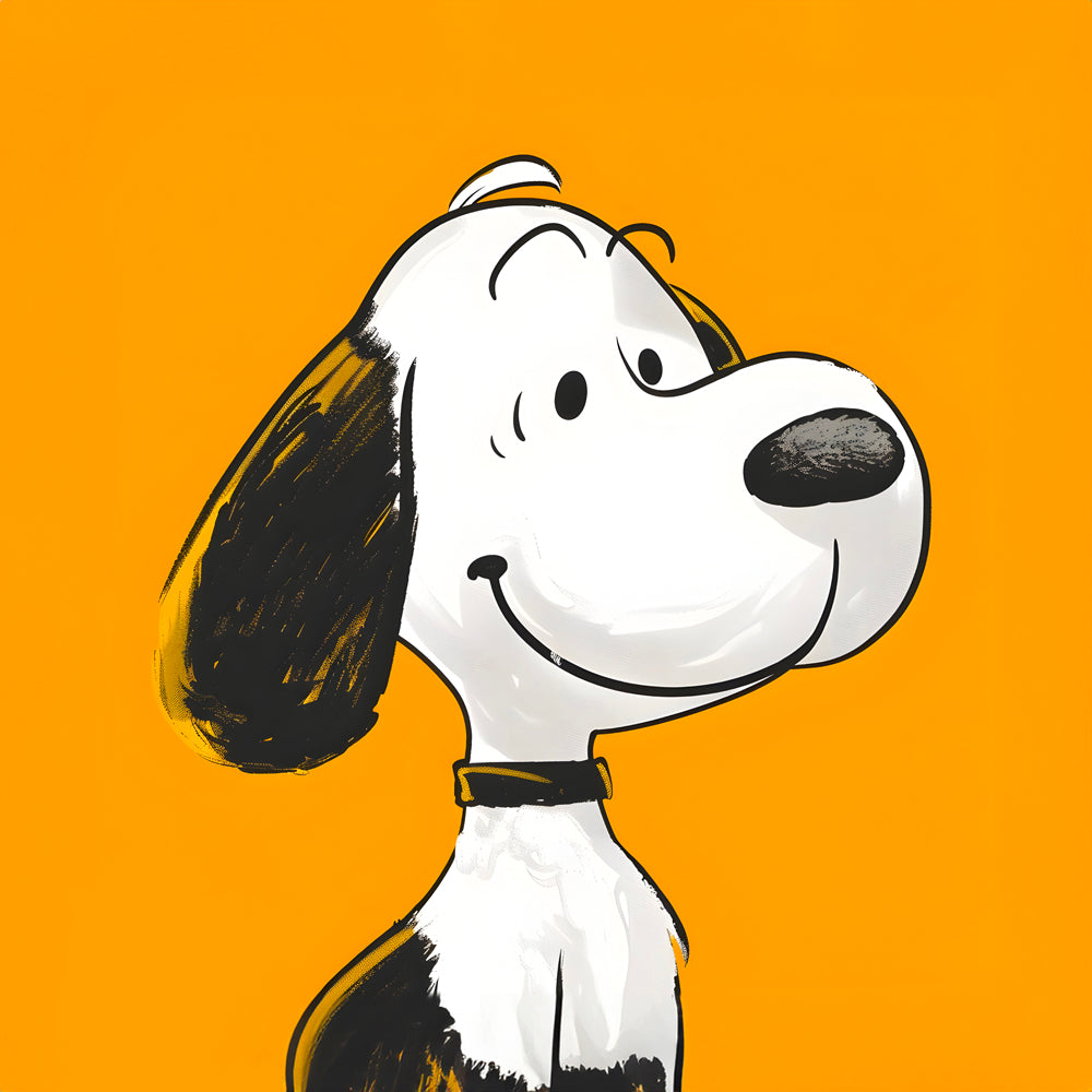 Tableau Snoopy portrait - Décoration intérieure colorée - Fabulartz.fr