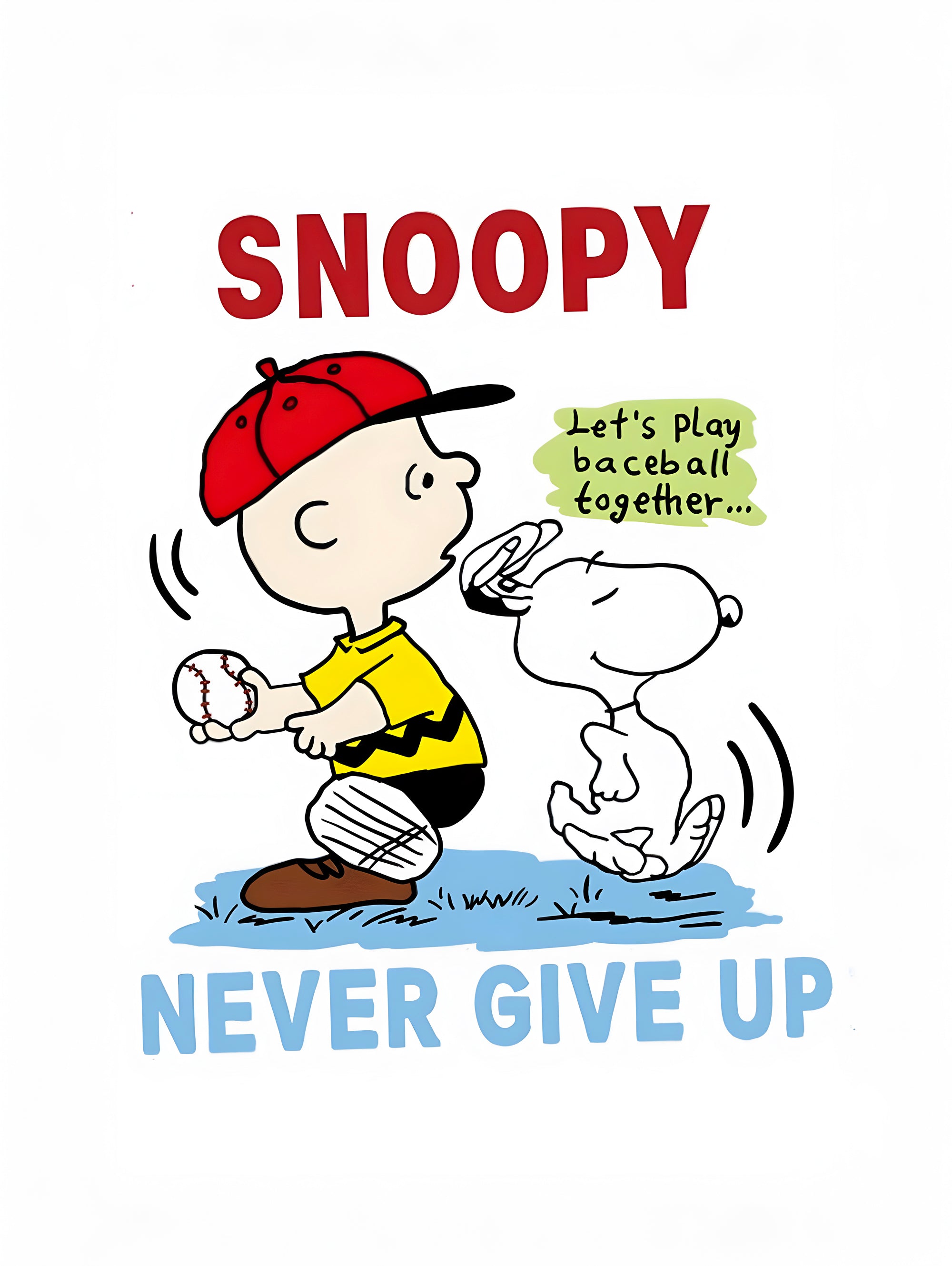 Tableau Snoopy - Never Give Up - Fabulartz.fr