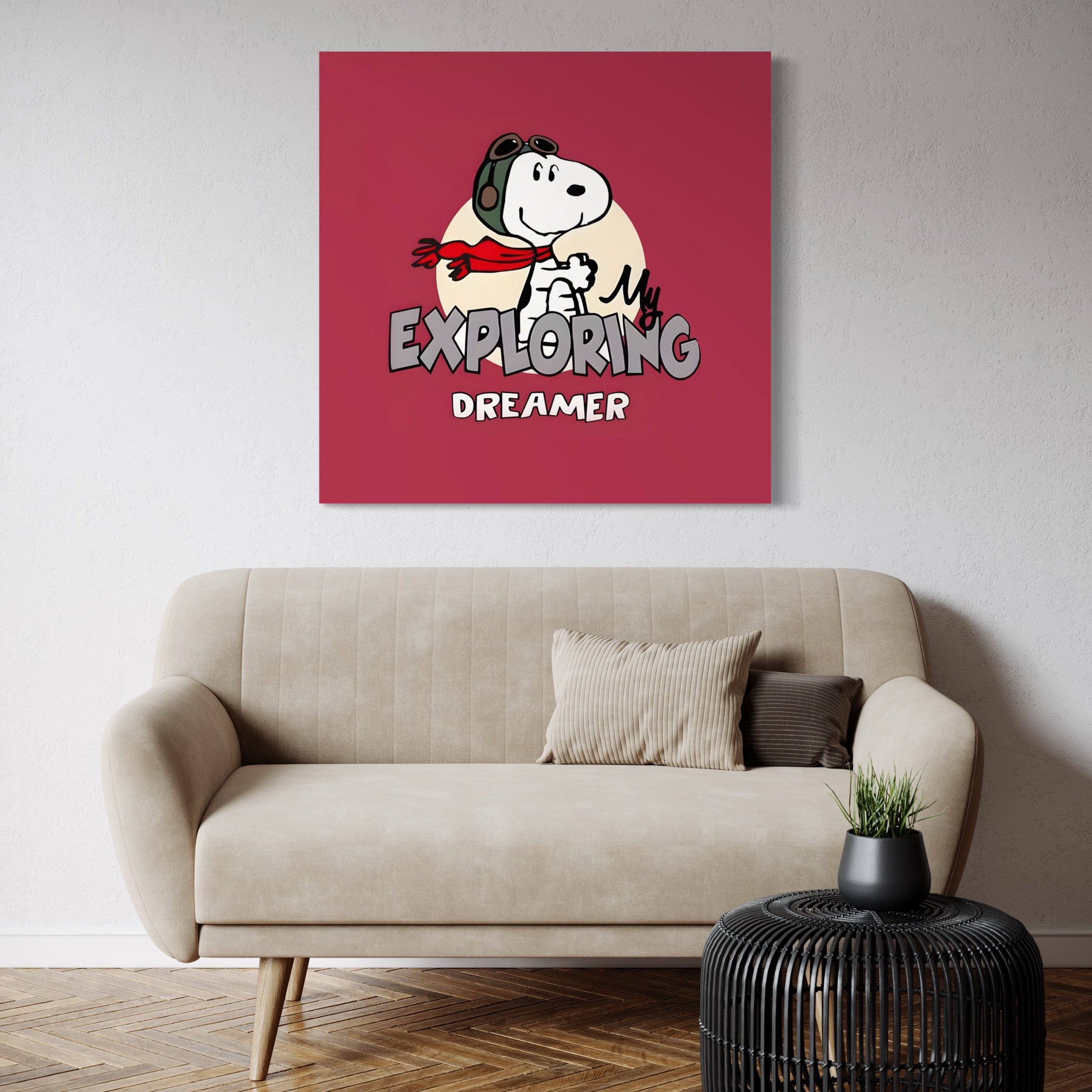 Tableau Snoopy Exploring Dreamer - Décoration murale design - Fabulartz.fr