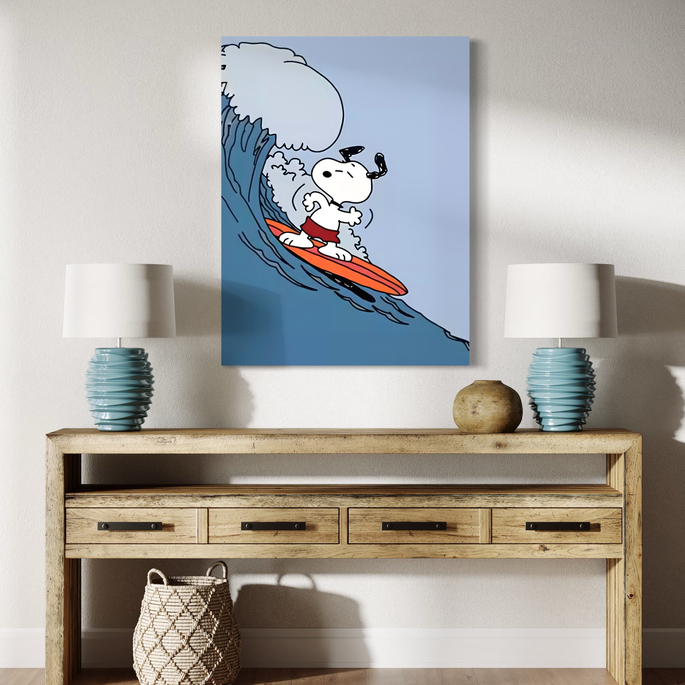 Tableau Snoopy Surf - Cadre Déco pour Chambre - Fabulartz.fr