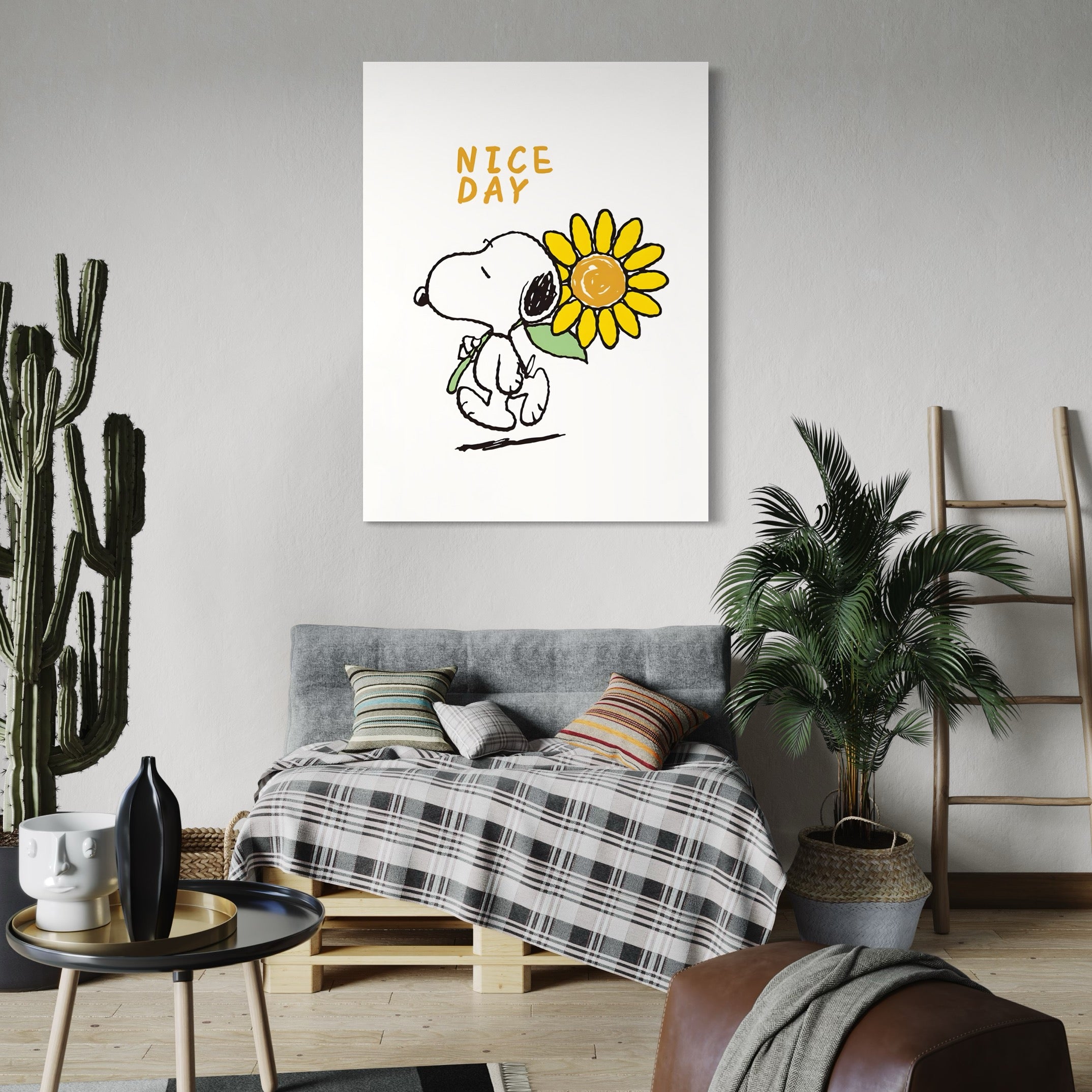 Tableau Snoopy Nice Day - Déco Murale Nature - Fabulartz.fr