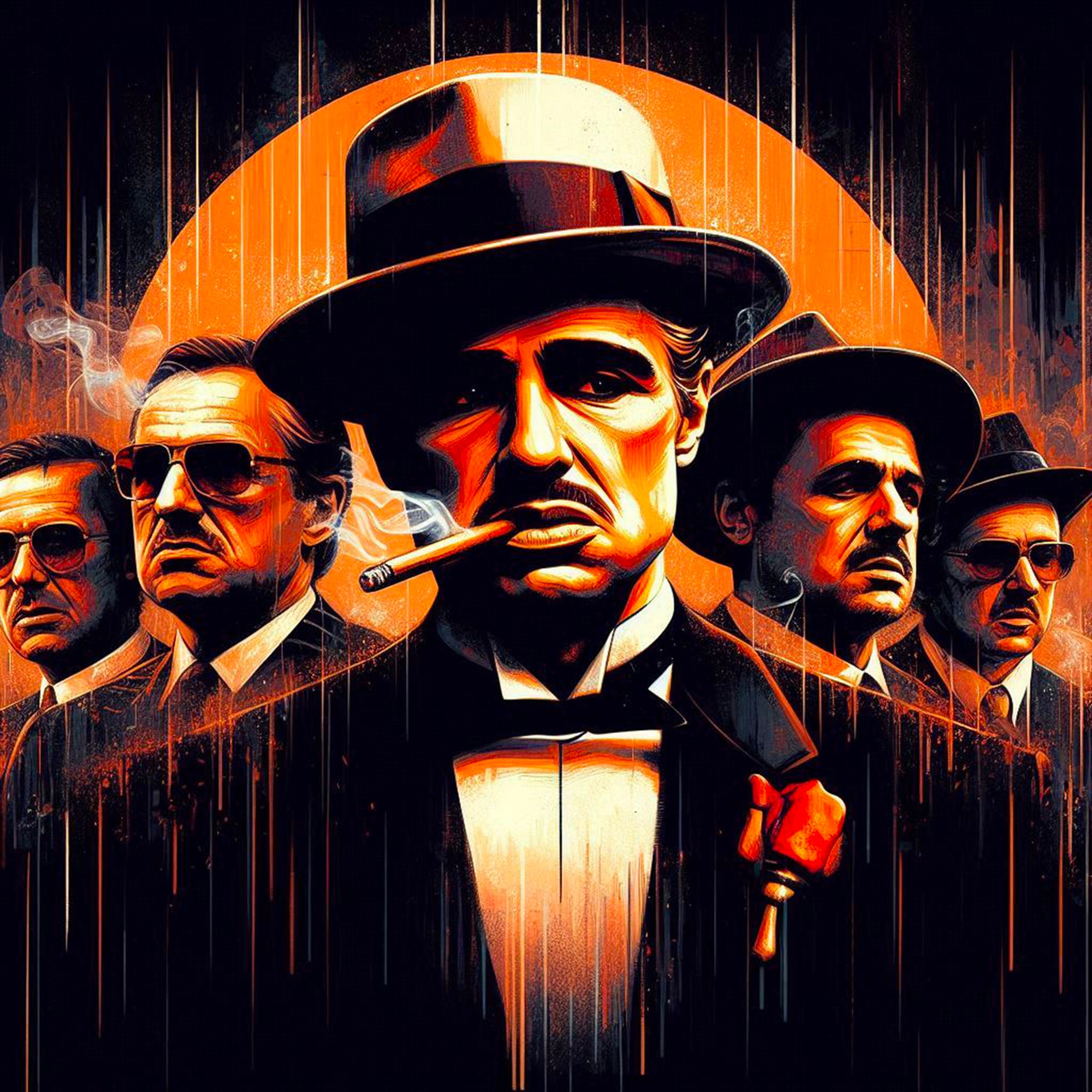 Tableau Mafia - Les Iconiques du Cinéma - Décoration Murale - Fabulartz.fr