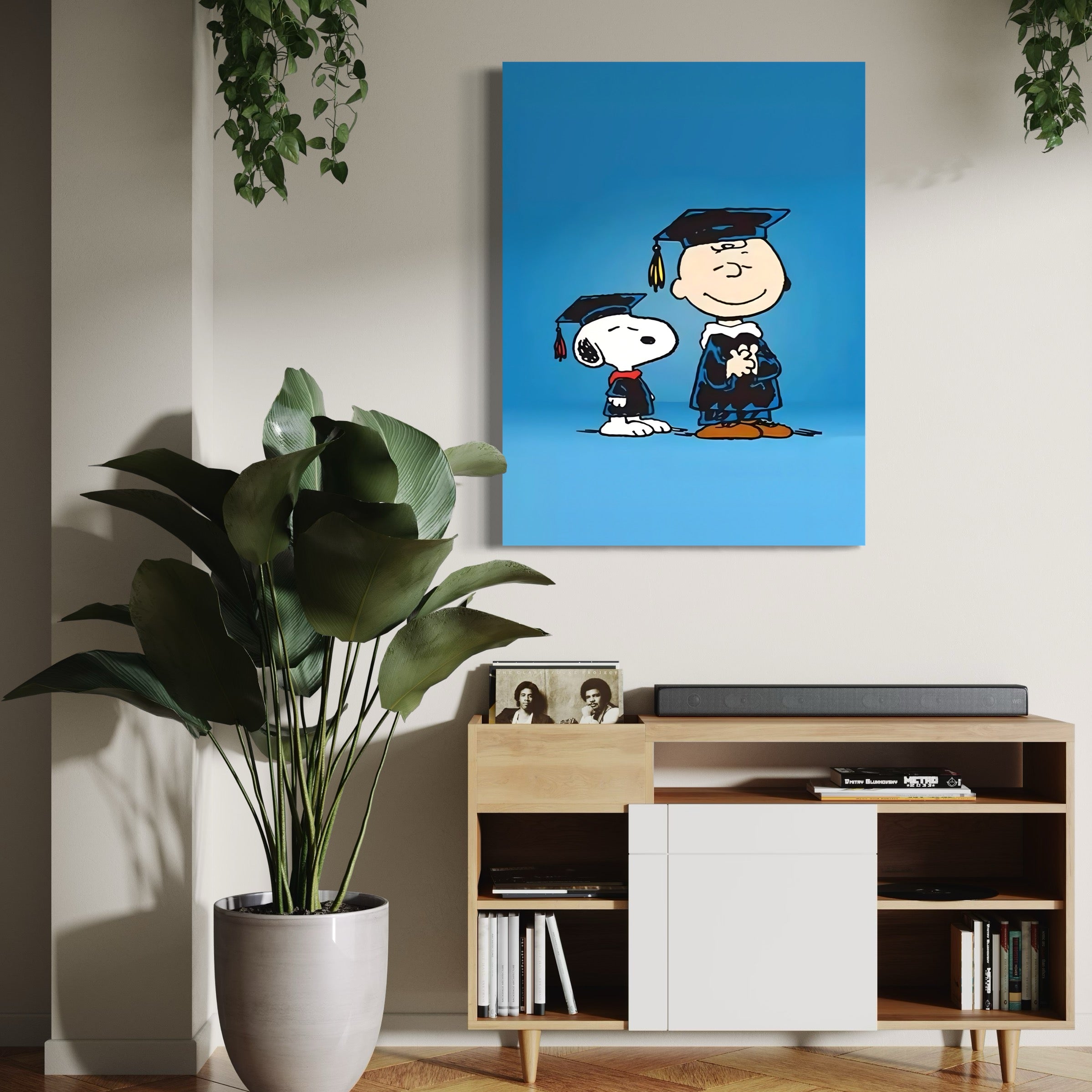 Tableau Snoopy Graduation Day - Cadre Déco Éducatif - Fabulartz.fr