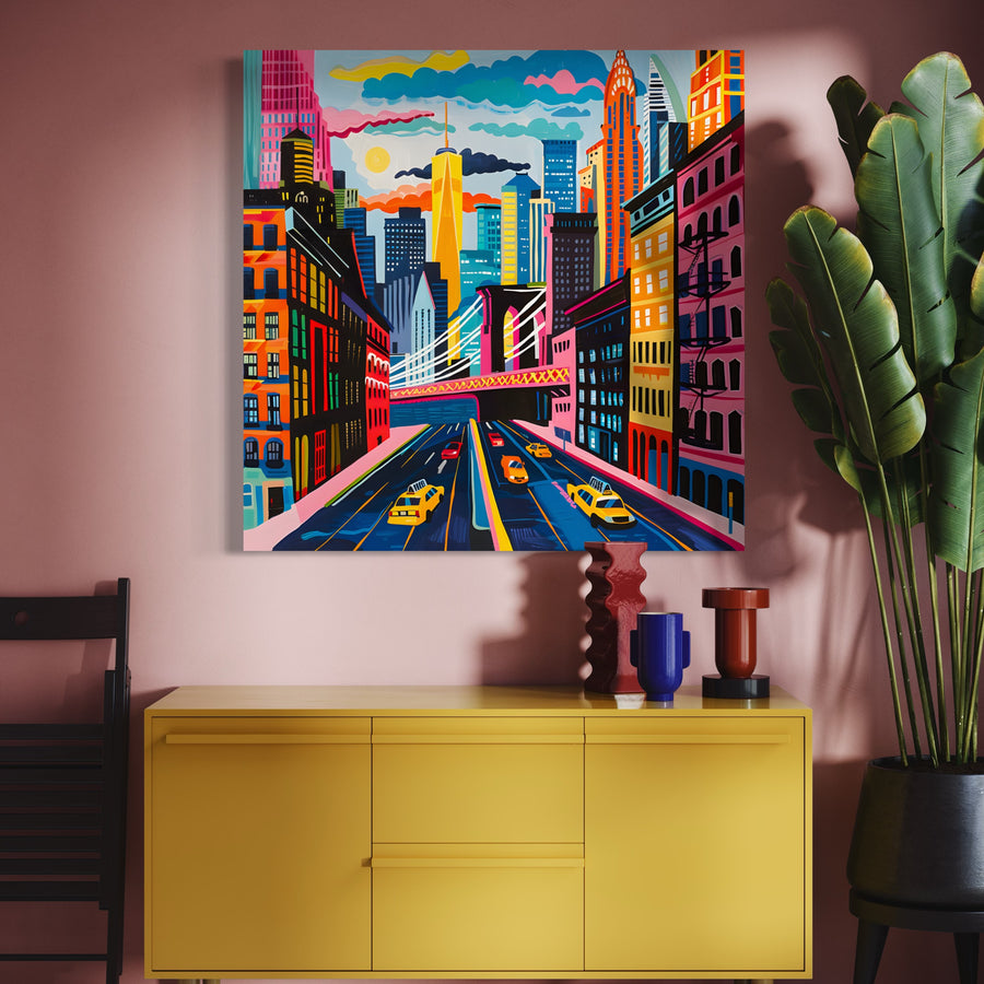 Pop Art Painting New York Bridge - Déco Murale Design