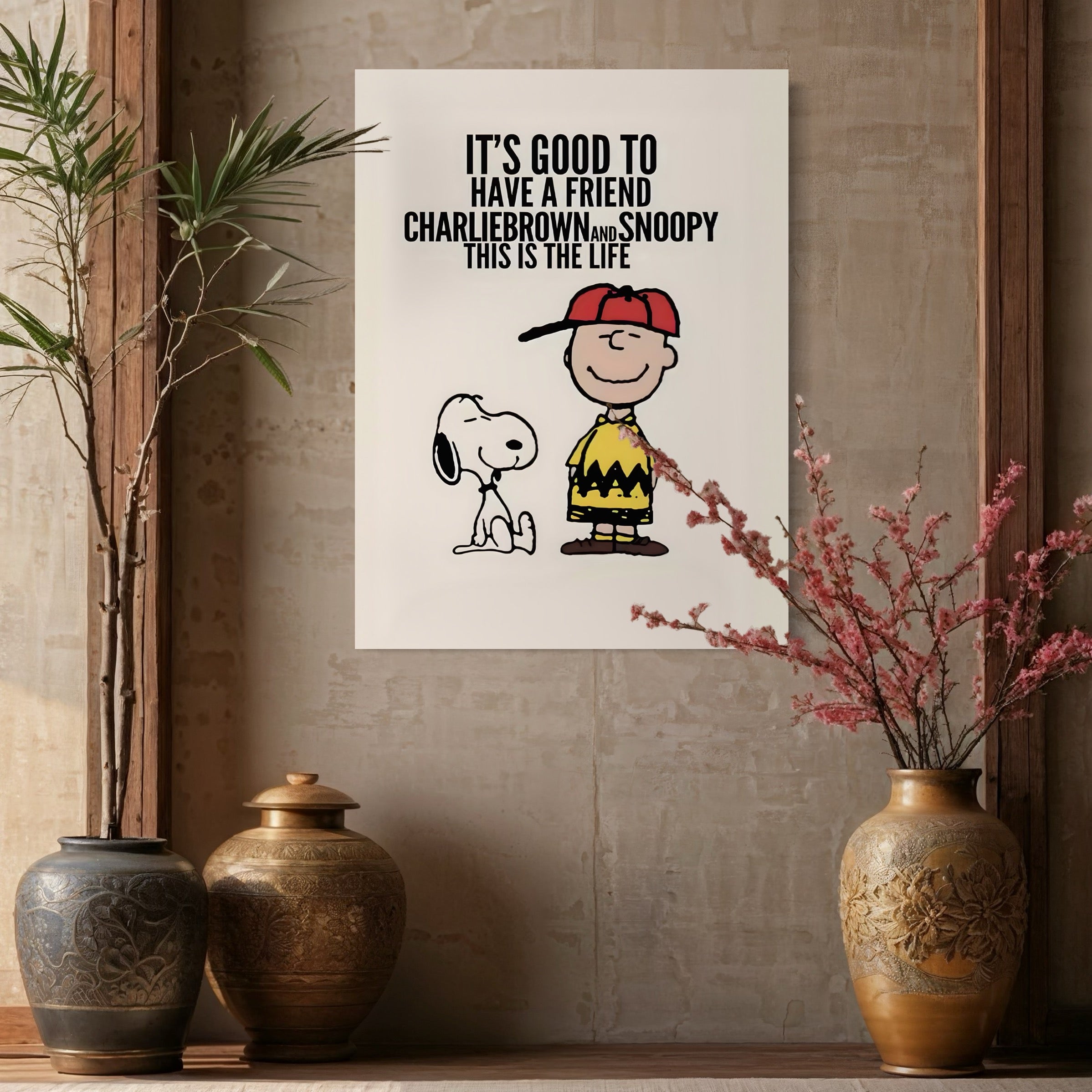 Tableau Snoopy This is the Life - Cadre Déco Amitié - Fabulartz.fr