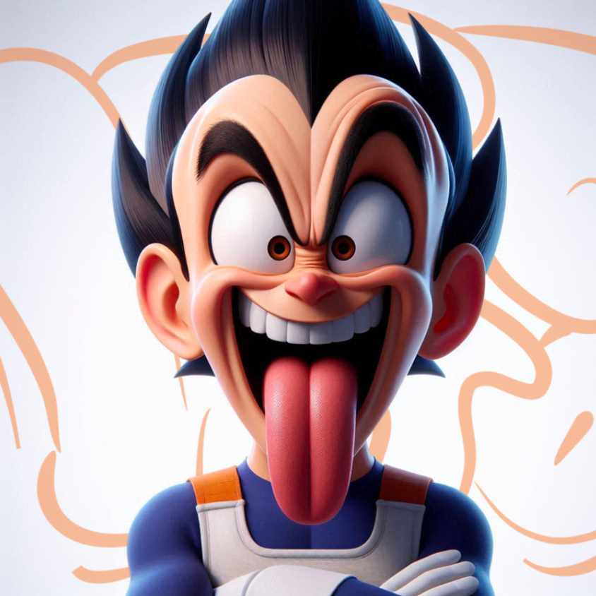 Tableau Portrait Végéta Amusé - Déco Murale Moderne - Fabulartz.fr