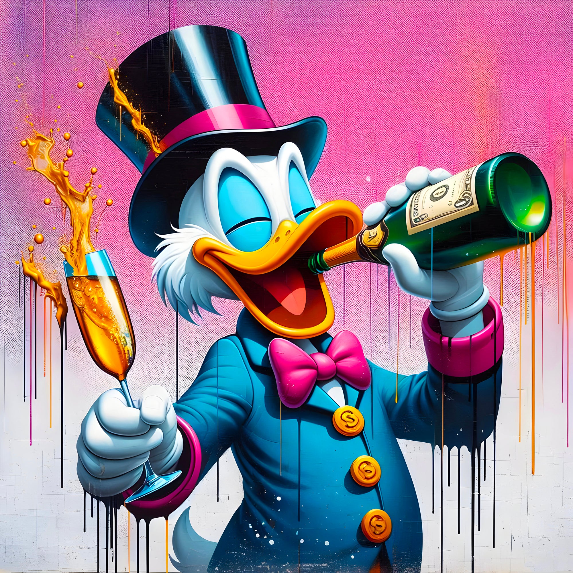 Tableau Picsou Champagne – Décoration Murale Design - Fabulartz.fr