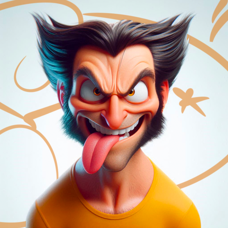 Tableau Portrait Wolverine Déchaîné - Déco Murale Moderne - Fabulartz.fr