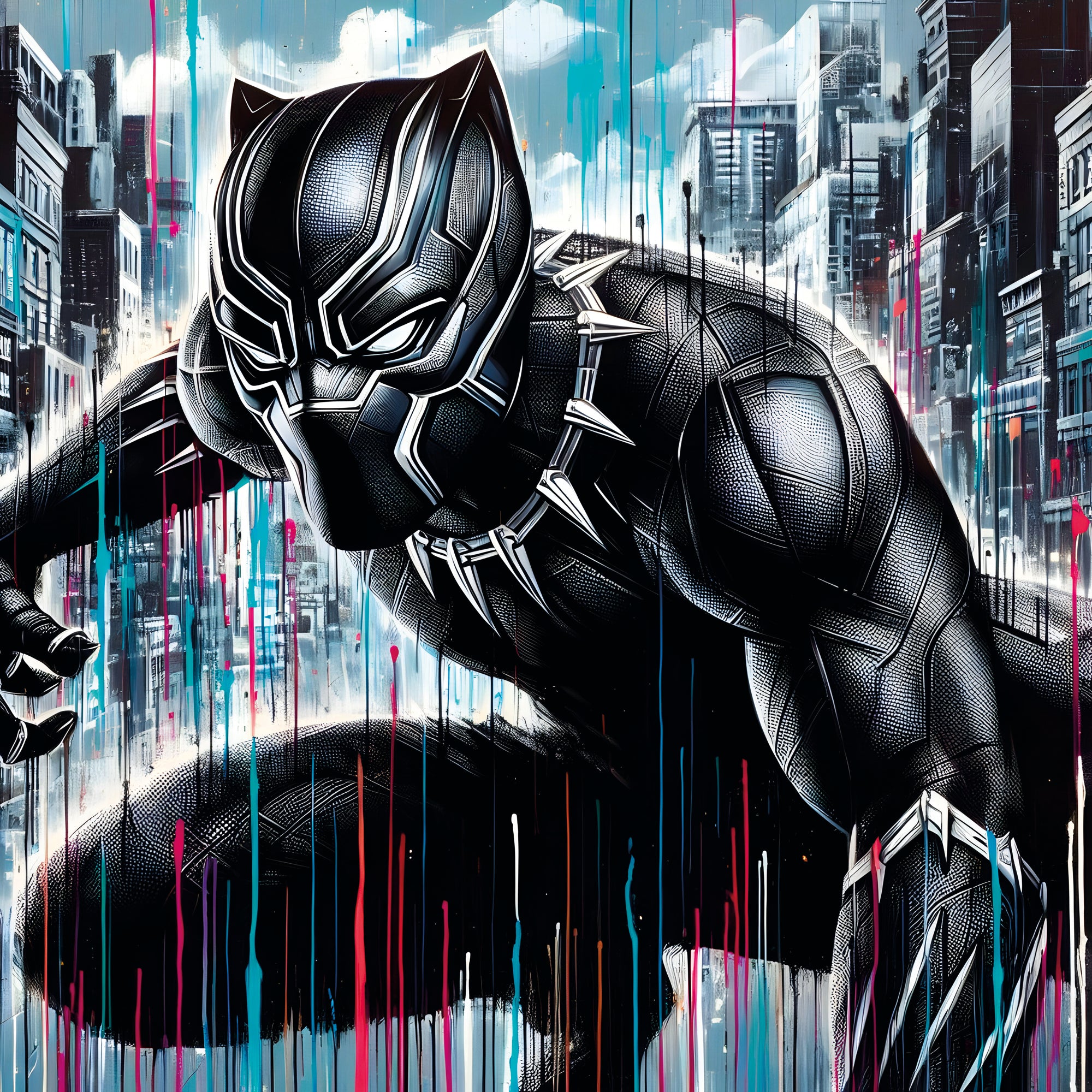 Tableau Black Panther Action - Fabulartz.fr