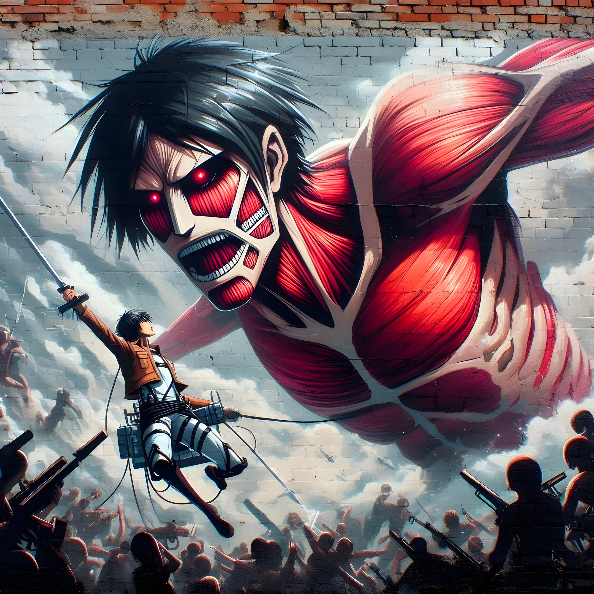 Tableau Attaque Des Titans Le Défi Du Héros - Déco Murale Moderne - Fabulartz.fr