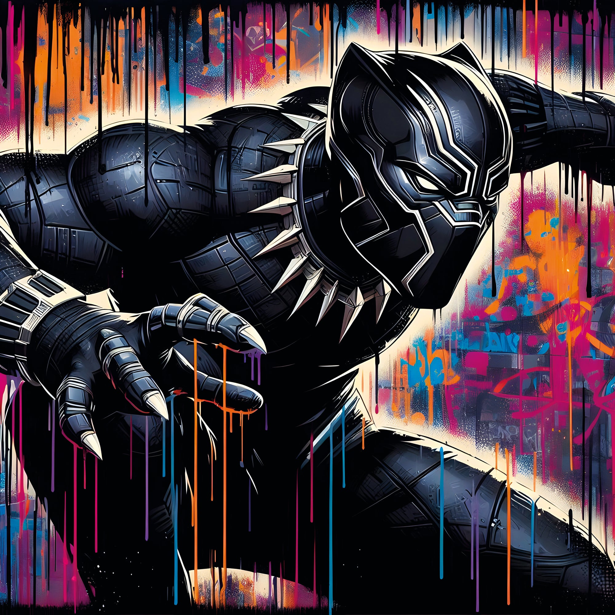 Tableau Black Panther Graffiti - Fabulartz.fr