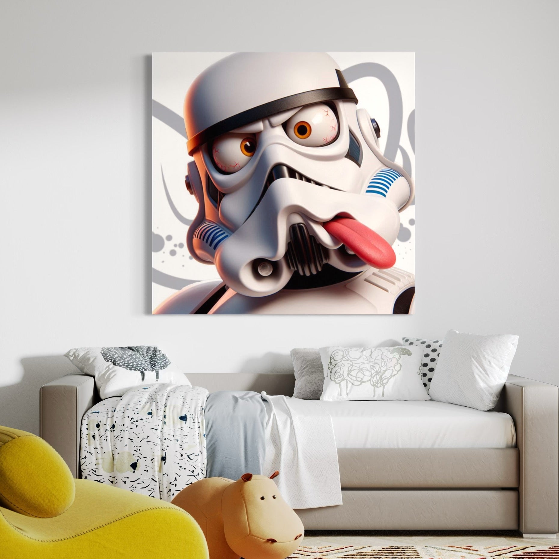 Tableau Portrait Stormtrooper - Cadre Murale Design - Fabulartz.fr