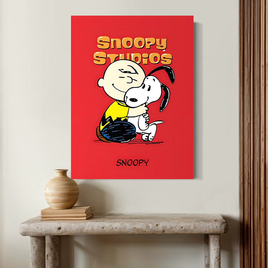 Pittura Snoopy Studios Abbraccio - Cadre Déco Amour