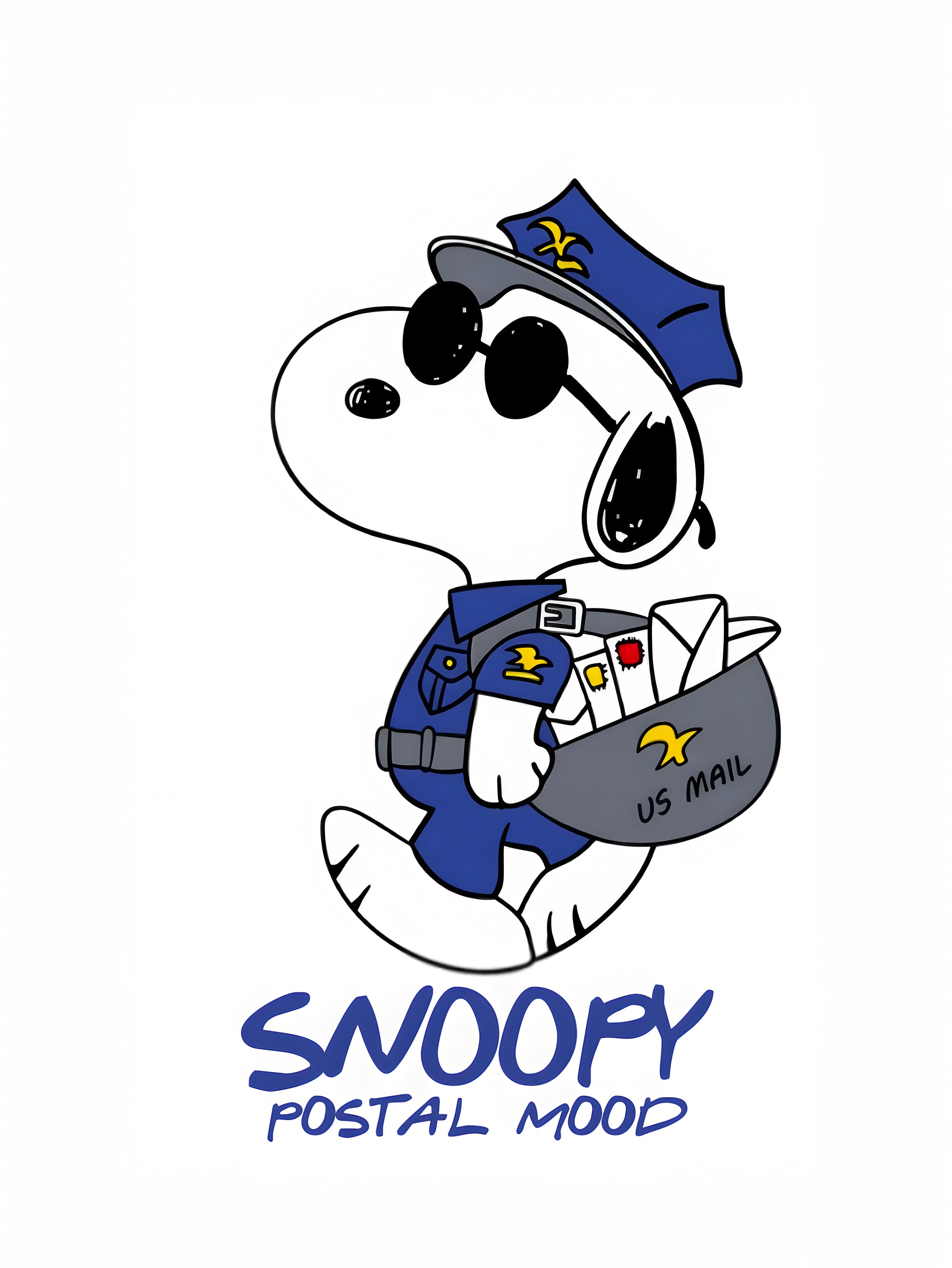 Tableau Snoopy Postal Mood - Déco Murale Amusante - Fabulartz.fr