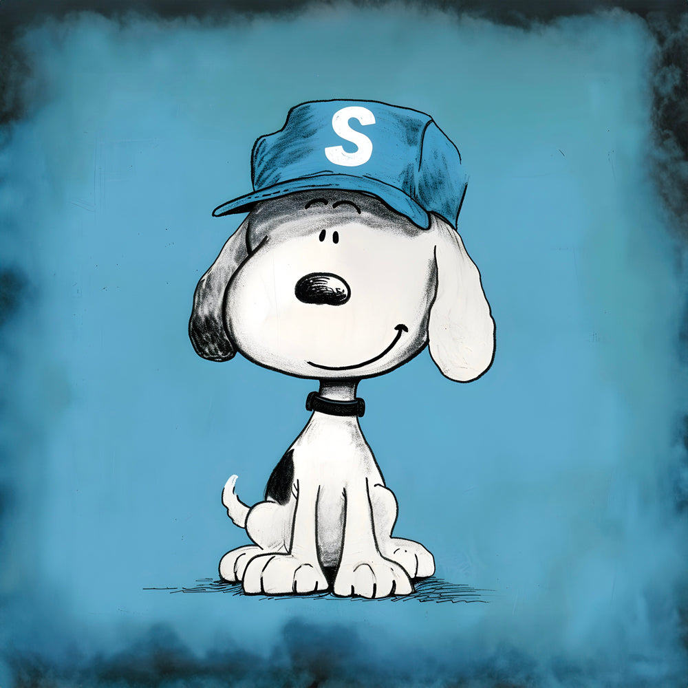 Tableau Snoopy Cool Vibes - Cadre mural décontracté - Fabulartz.fr