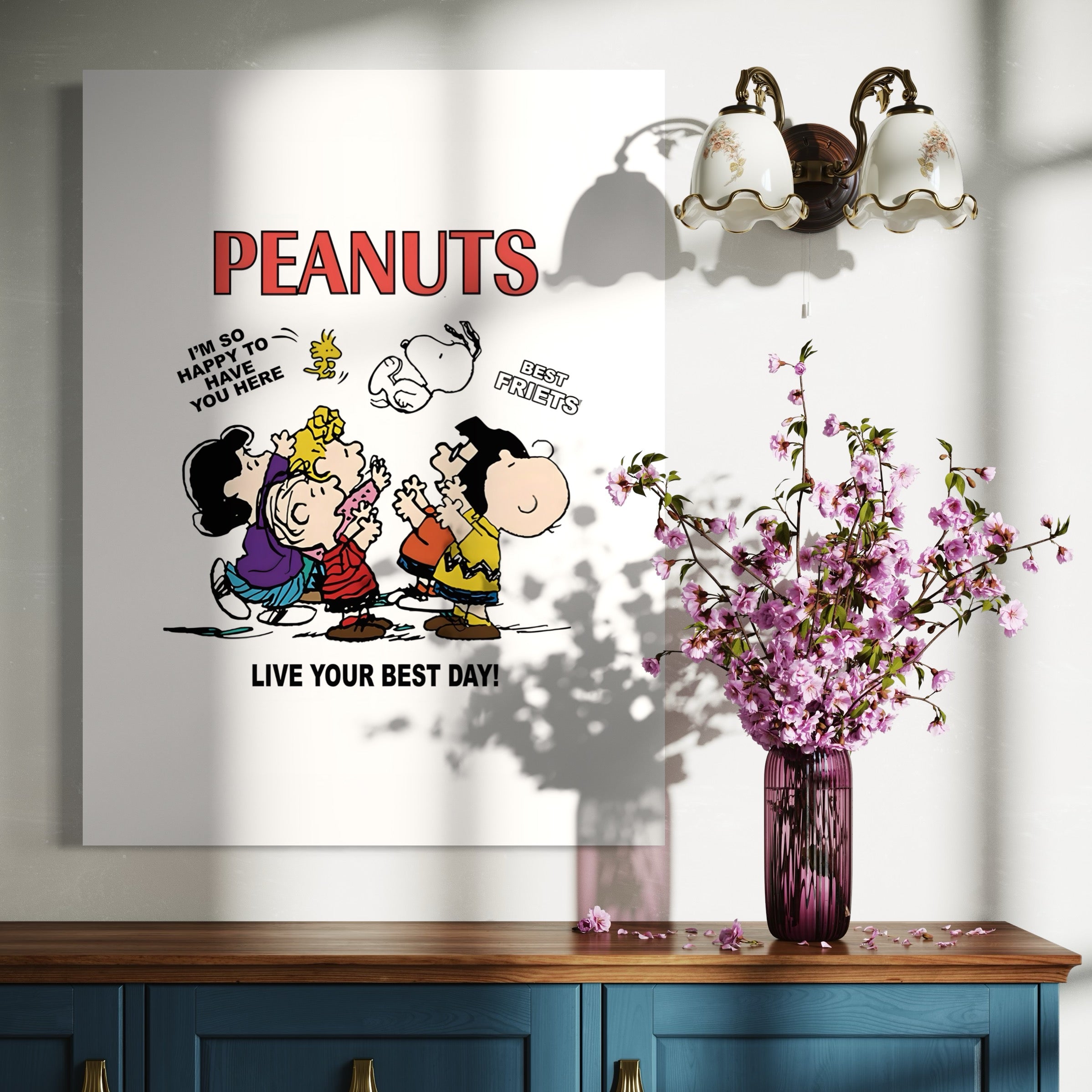 Tableau Snoopy Live Your Best Day - Décoration Murale Joyeuse - Fabulartz.fr