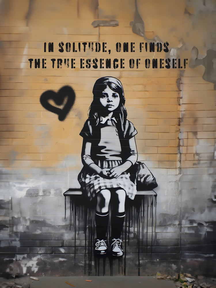 Tableau Street Art Solitude - Décoration Murale Design & Déco - Fabulartz.fr