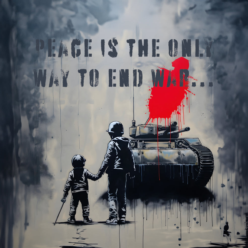 Tableau Street Art Paix - Décoration Murale Design & Déco - Fabulartz.fr