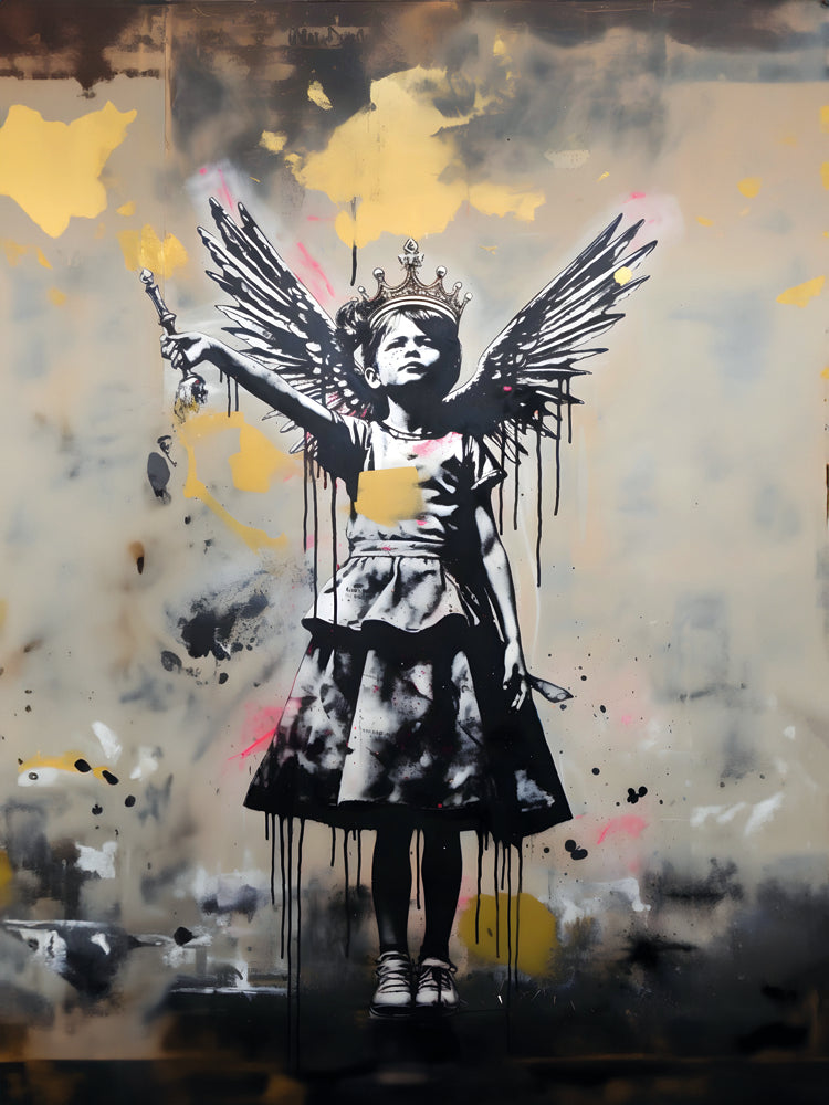 Tableau Street Art Ange - Décoration Murale Design & Déco