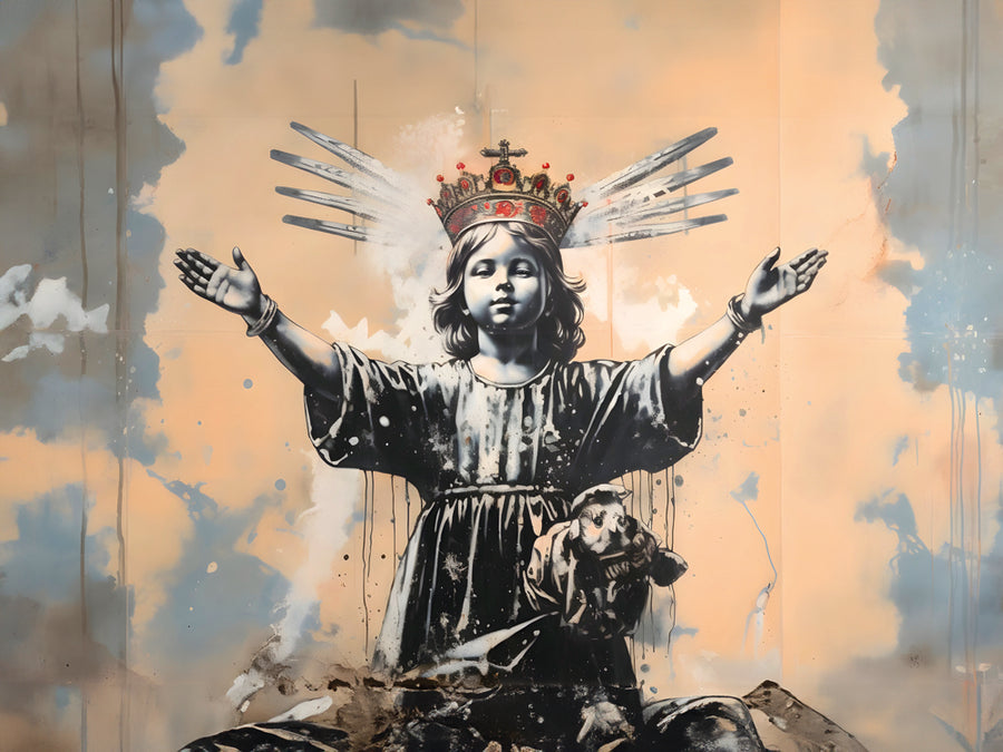 Tableau Street Art Ange - Décoration Murale Design & Déco