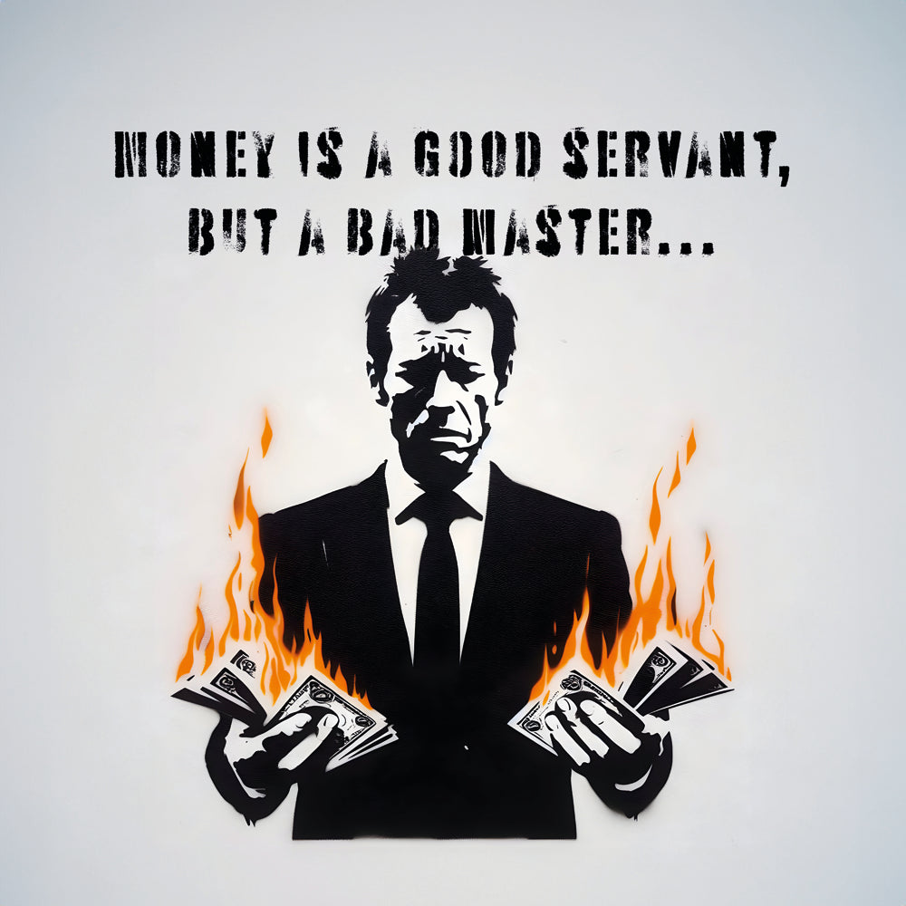 Tableau Street Art Argent - Décoration Murale Design & Déco - Fabulartz.fr