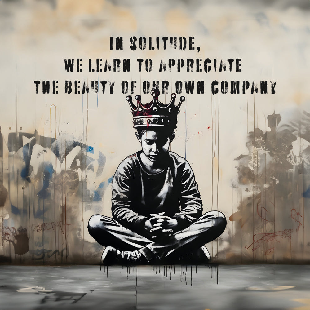 Tableau Street Art Solitude - Décoration Murale Design & Déco - Fabulartz.fr