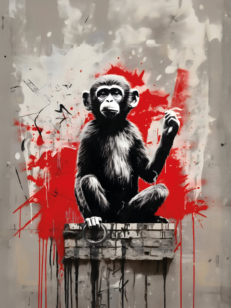 Tableau Street Art Singe - Décoration Murale Design & Déco - Fabulartz.fr