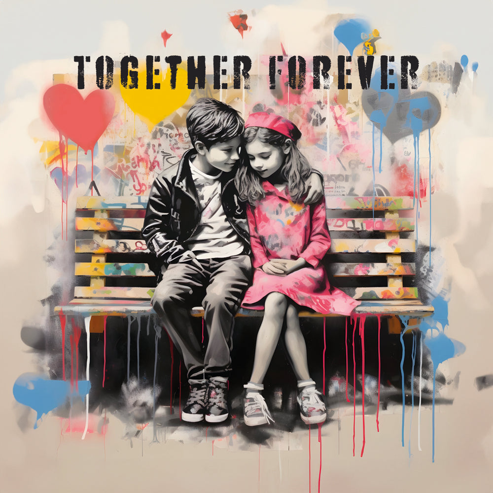 Tableau Street Art Amour - Décoration Murale Design & Déco - Fabulartz.fr